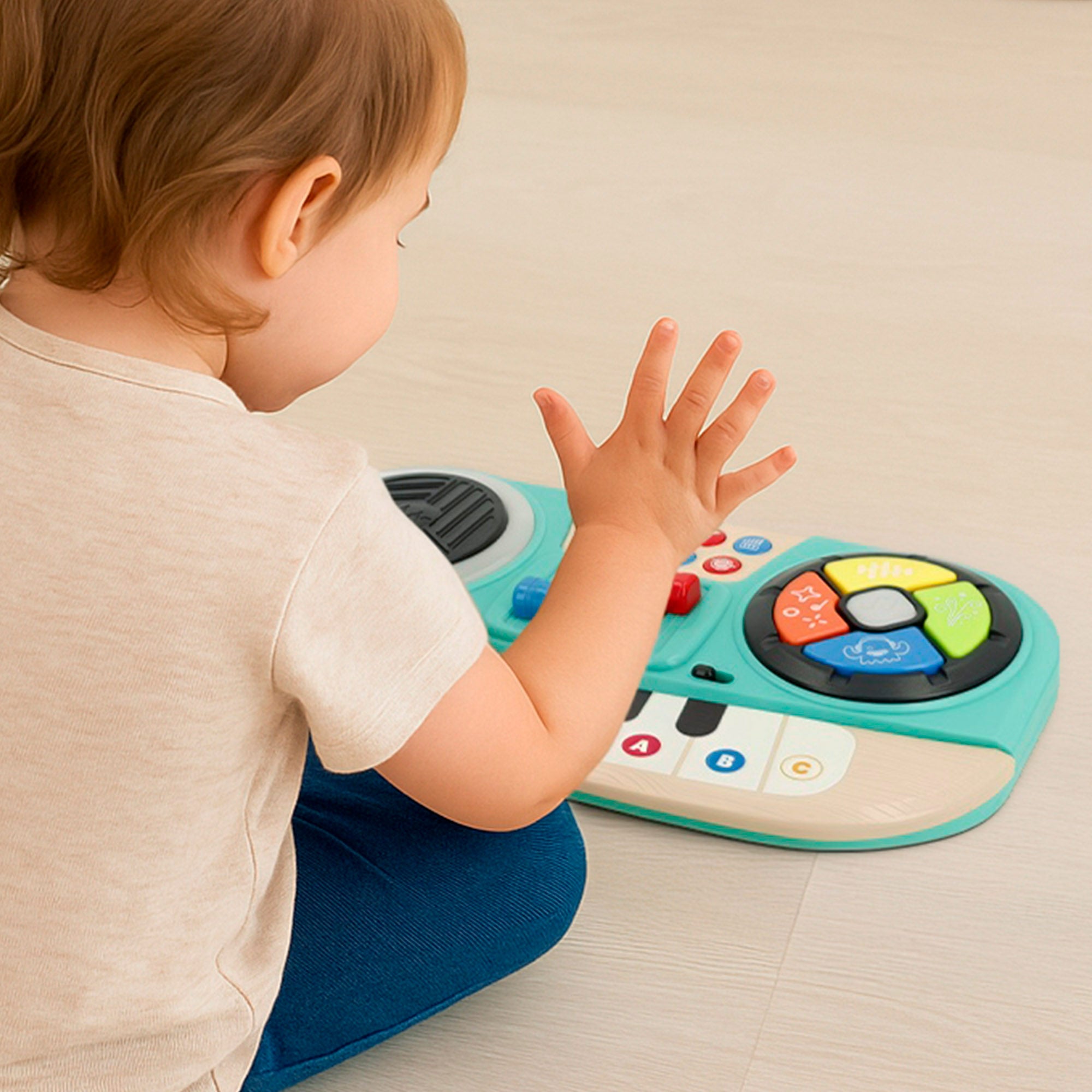 Teclado eletrónico infantil PLAY para DJ com luzes e sons