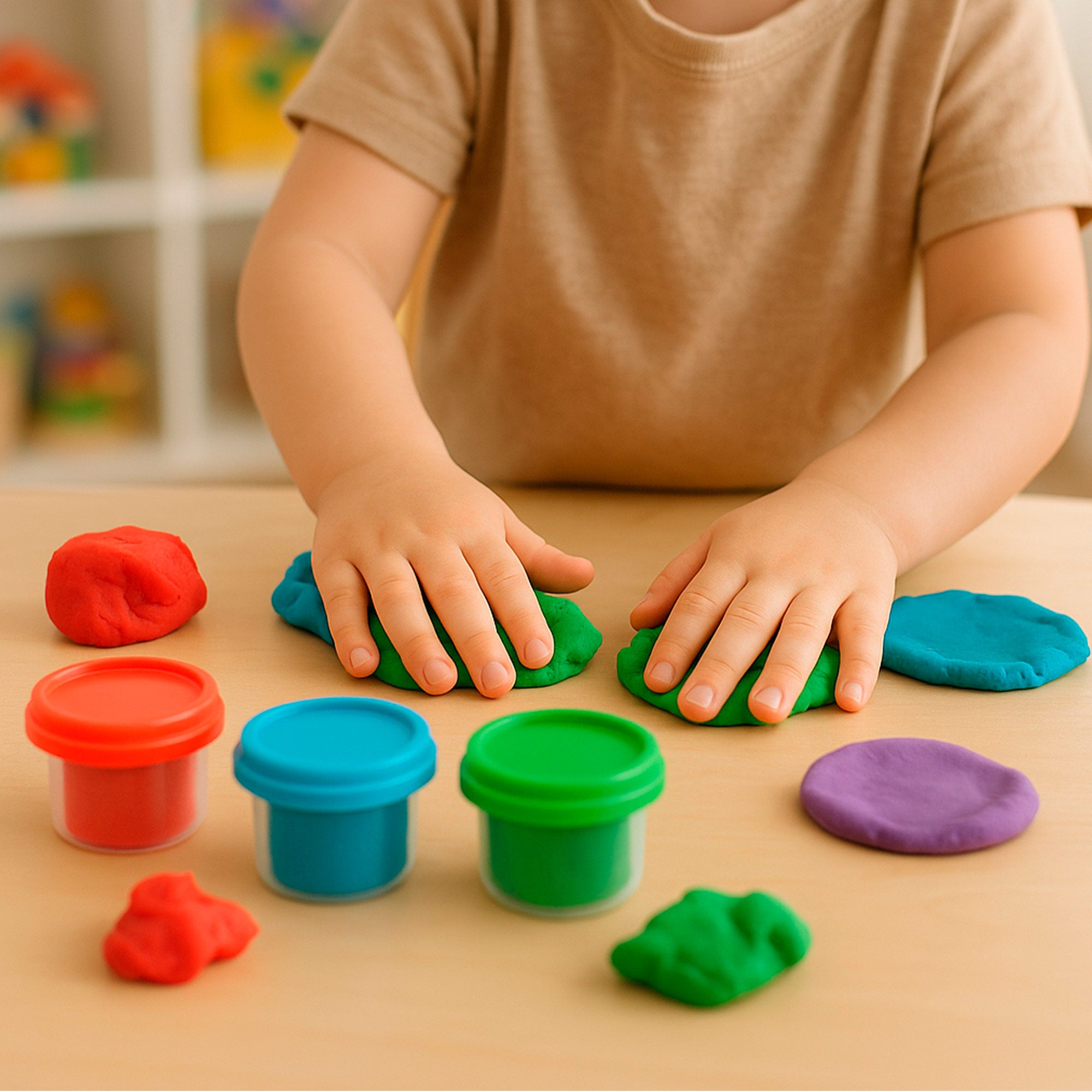 Conjunto de massa de modelar PLAY Space Adventure com moldes e acessórios.