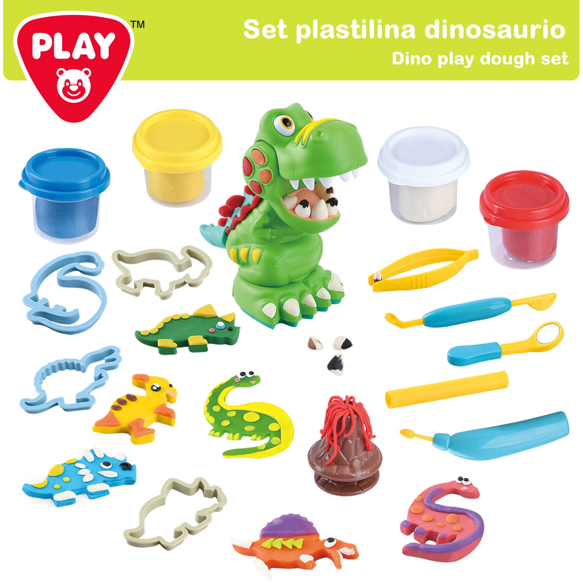 Conjunto Play-Doh Dentista Dinossauro com Moldes e Acessórios