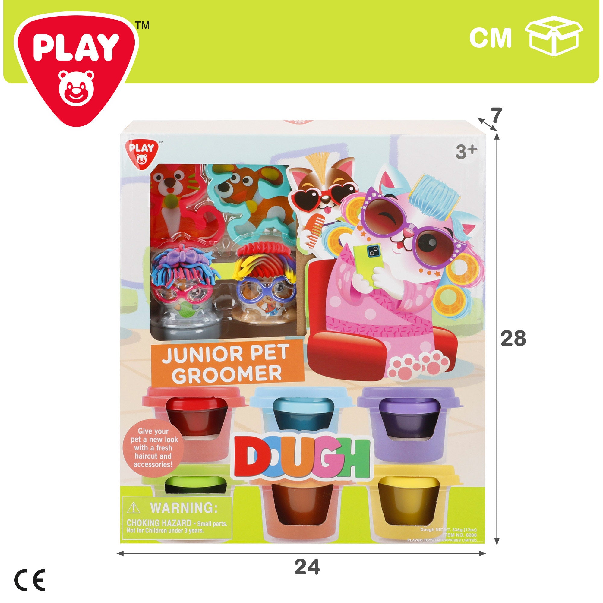 Conjunto de brinquedo para cuidar de animais de estimação PLAY com moldes e acessórios.