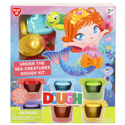 Conjunto de criaturas marinhas Play-Doh com moldes e acessórios.