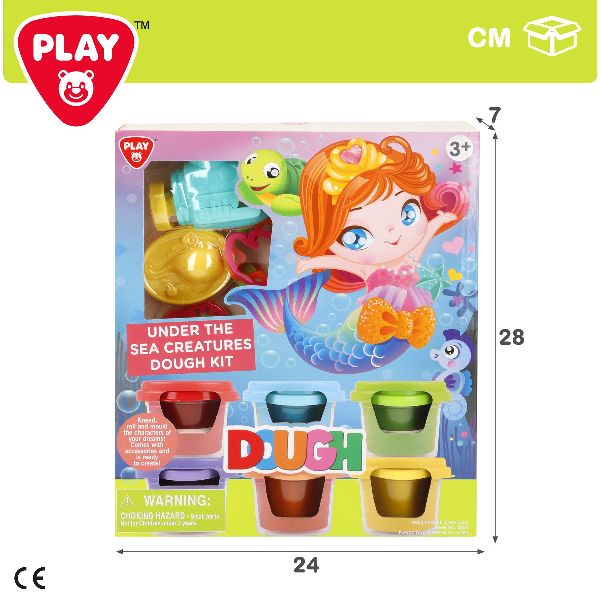 Conjunto de criaturas marinhas Play-Doh com moldes e acessórios.