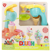 Conjunto de massa de modelar PLAY para fazer gelado, com moldes e acessórios.