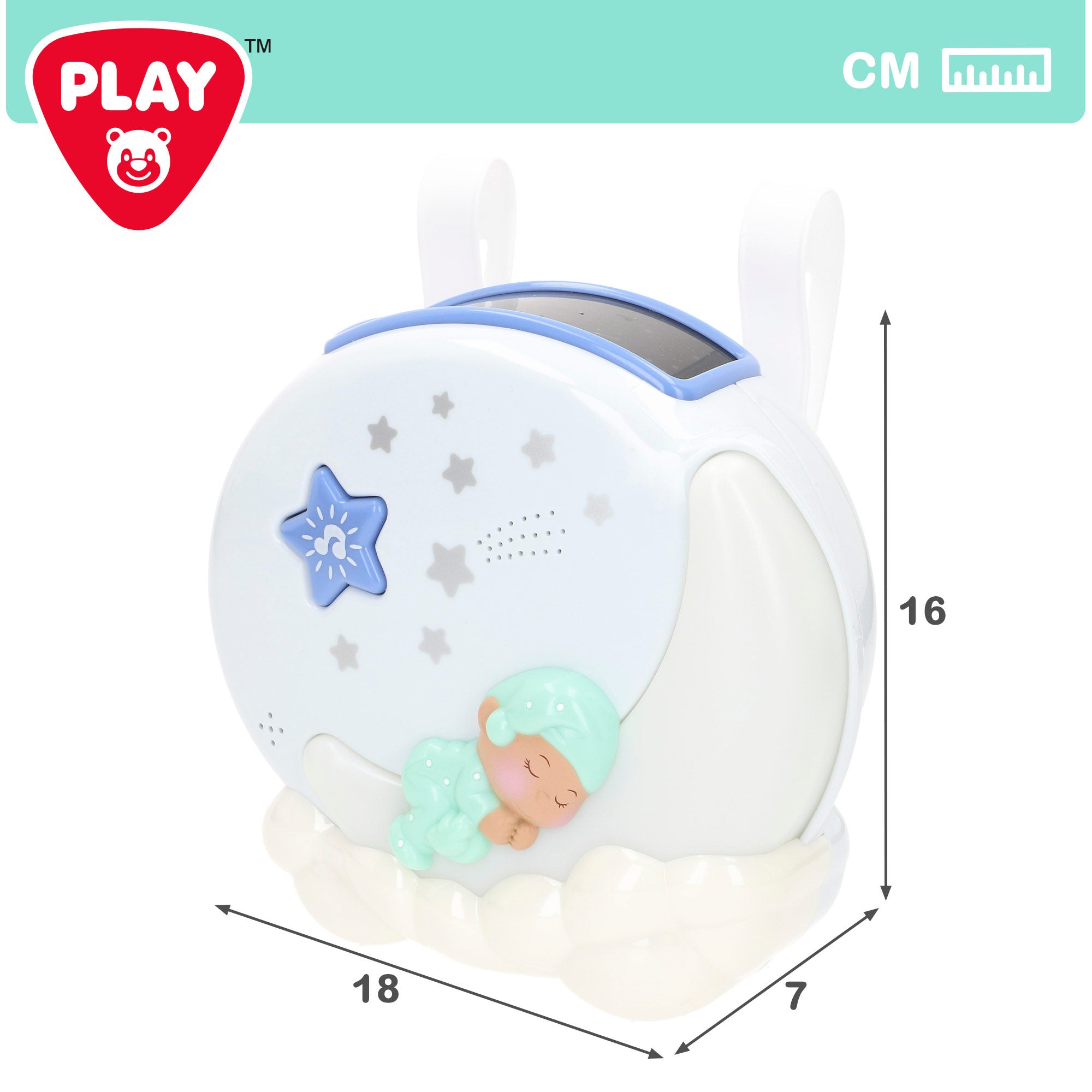 Projetor de Berço PLAY com Luzes e Estrelas Musicais