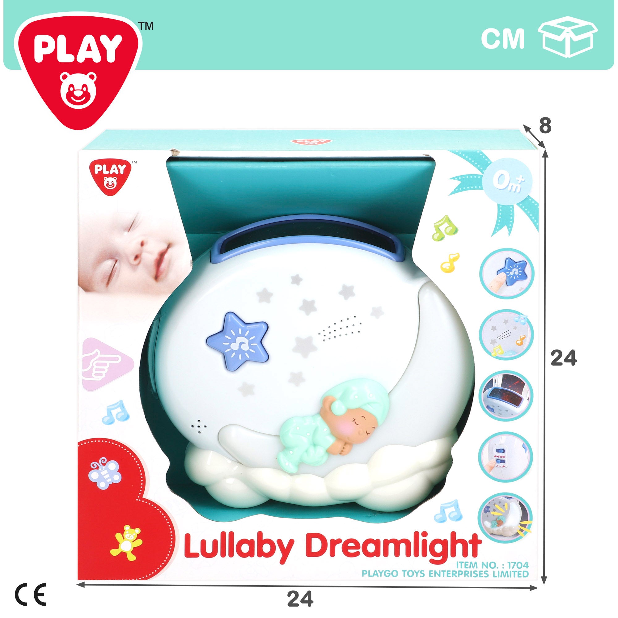 Projetor de Berço PLAY com Luzes e Estrelas Musicais