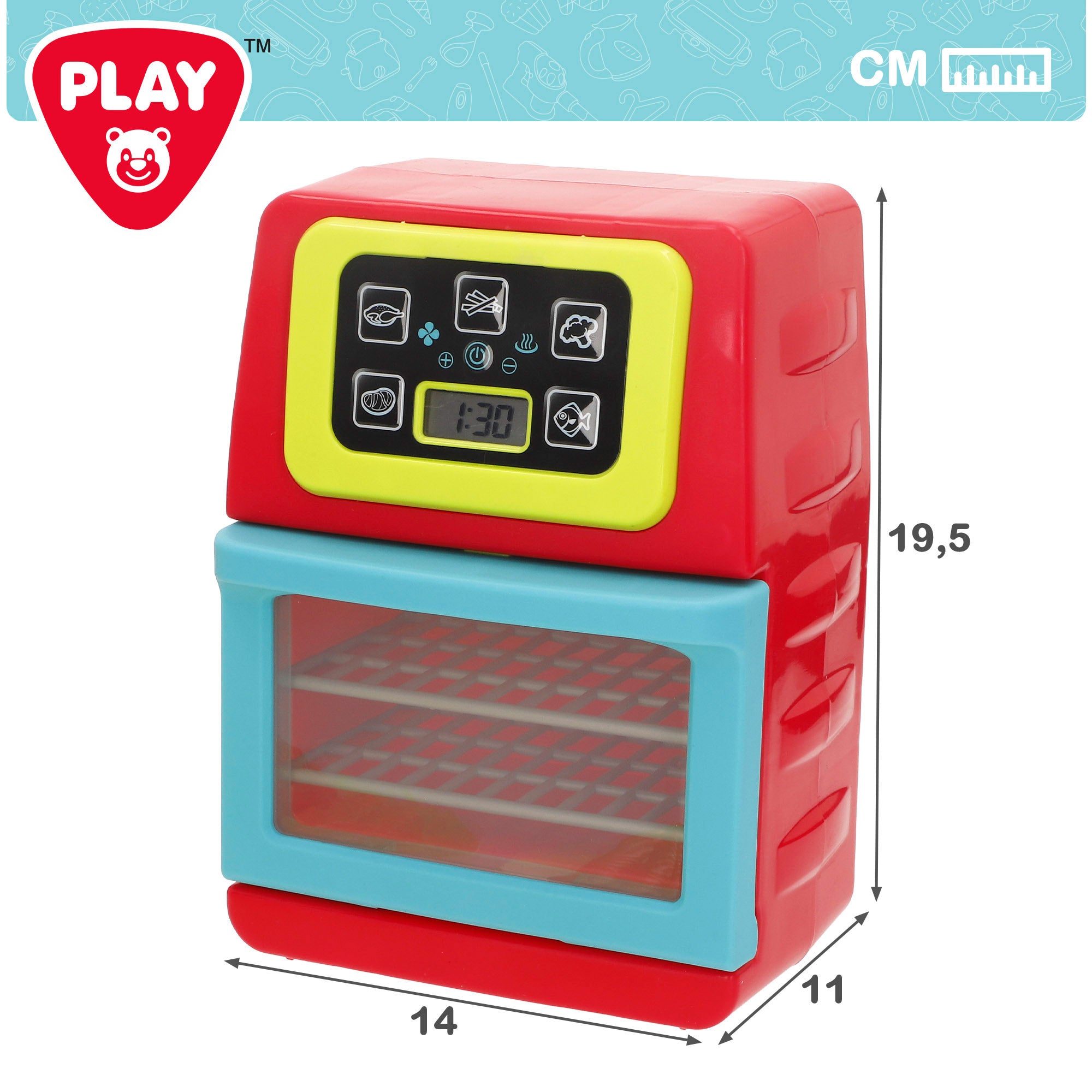 Fritadeira Elétrica de Brinquedo PLAY com 14 Peças, Luzes e Sons