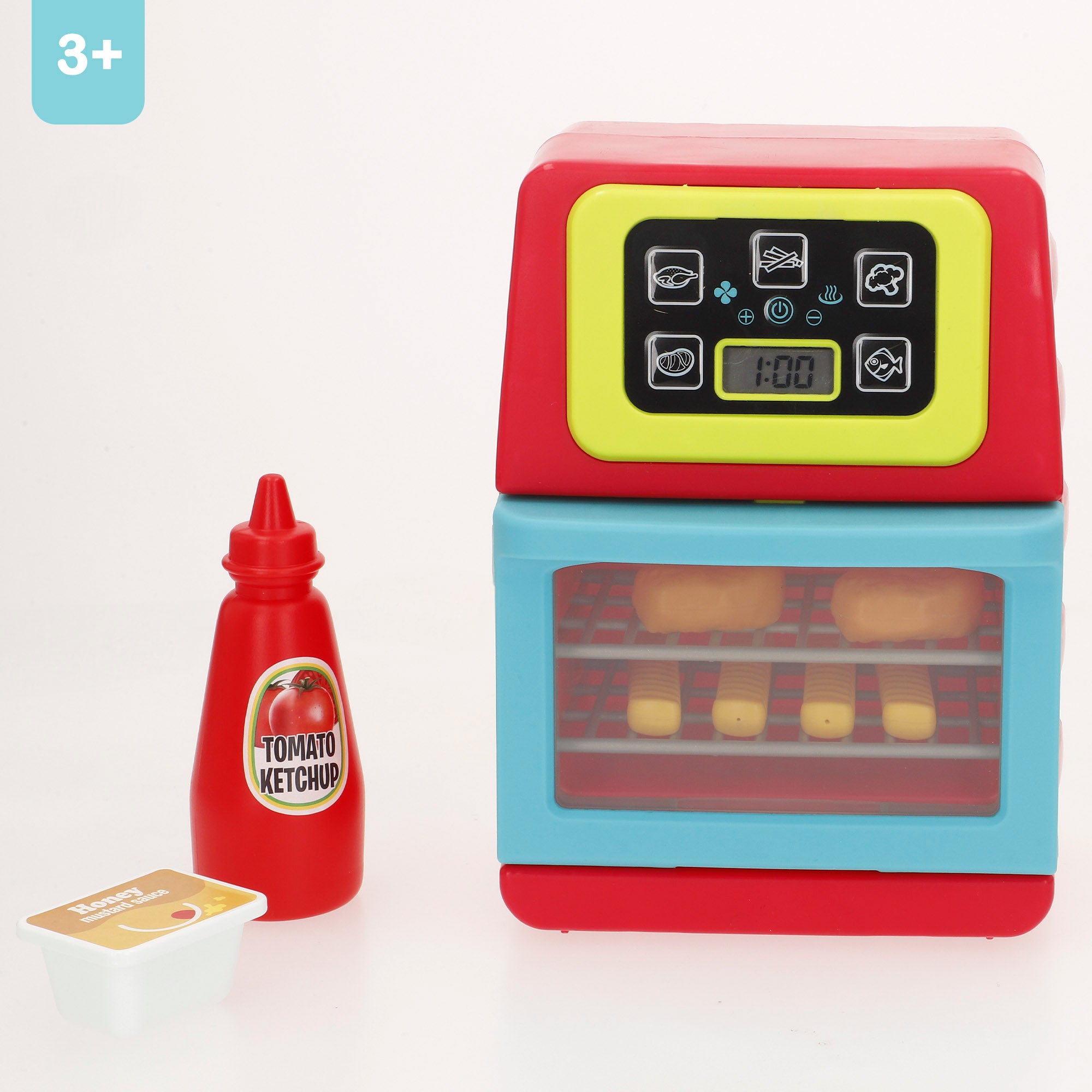 Fritadeira Elétrica de Brinquedo PLAY com 14 Peças, Luzes e Sons