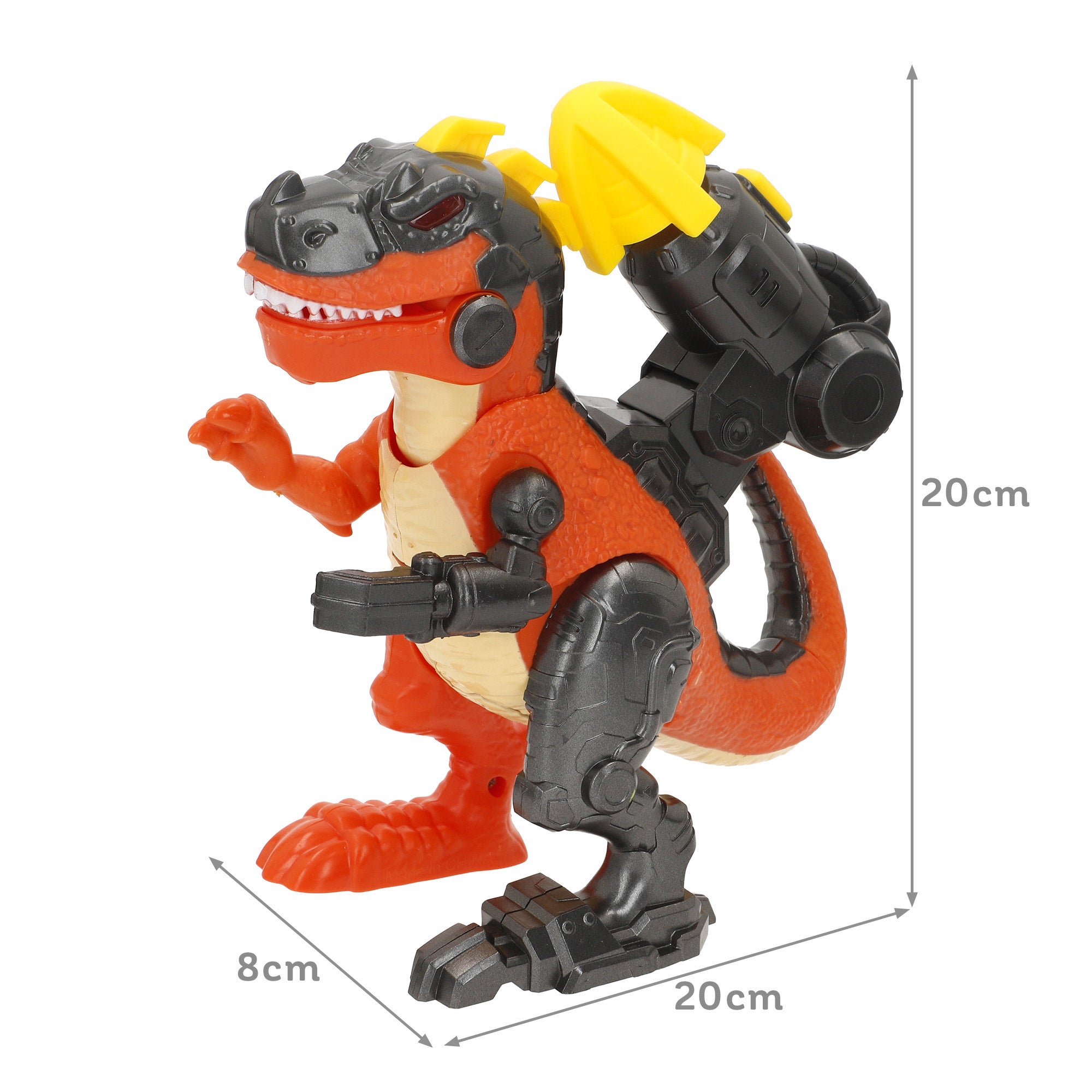 Conjunto de Brinquedos Warrior Tech: Robot vs. Dinossauro com Luz e Som (Cores Sortidas)