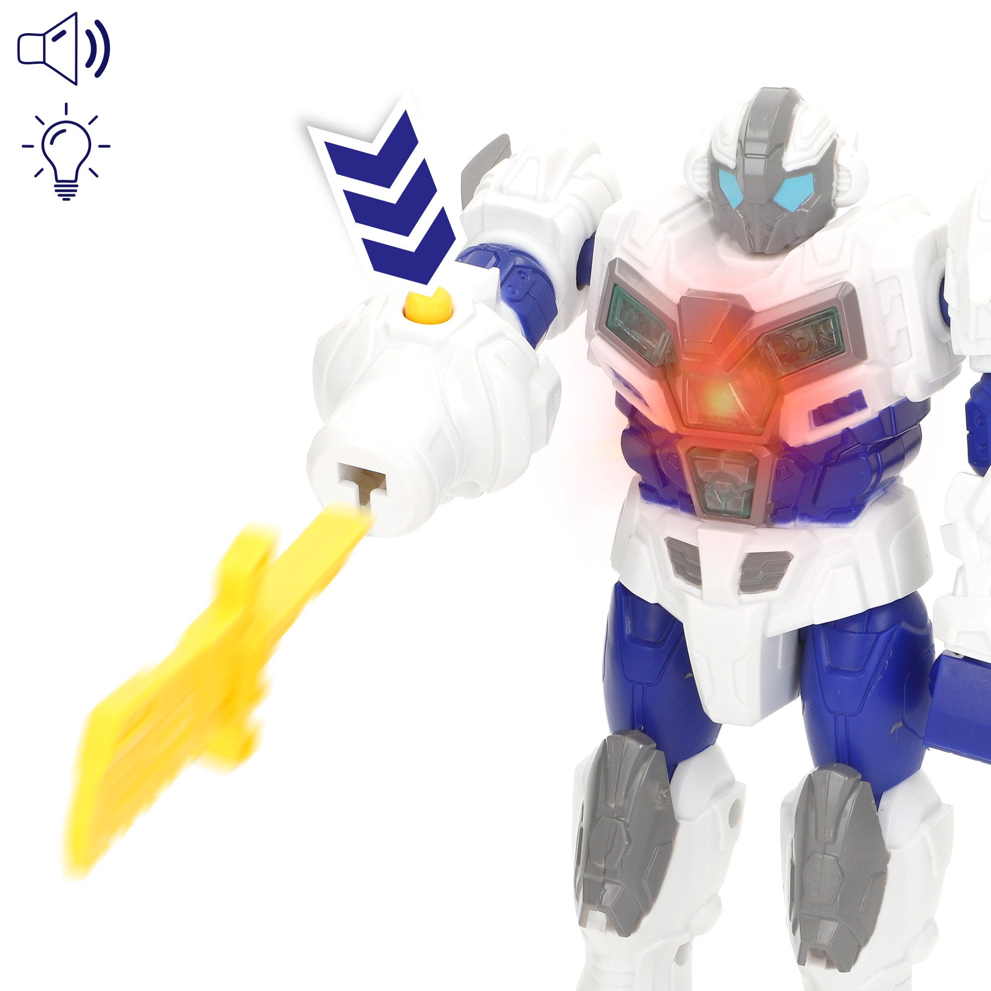 Conjunto de Brinquedos Warrior Tech: Robot vs. Dinossauro com Luz e Som (Cores Sortidas)