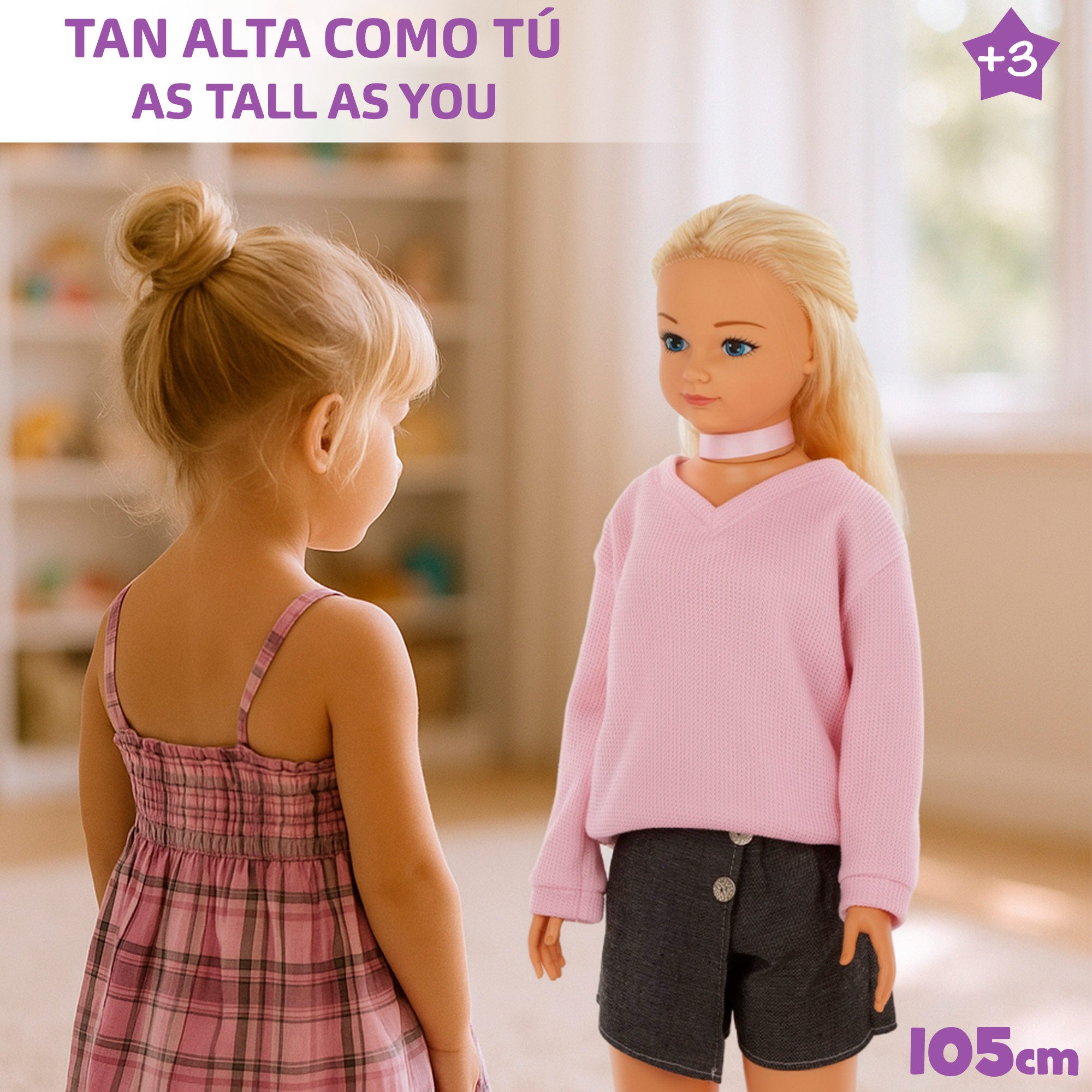 Boneca grande com saia, 105 cm, Maria Casual