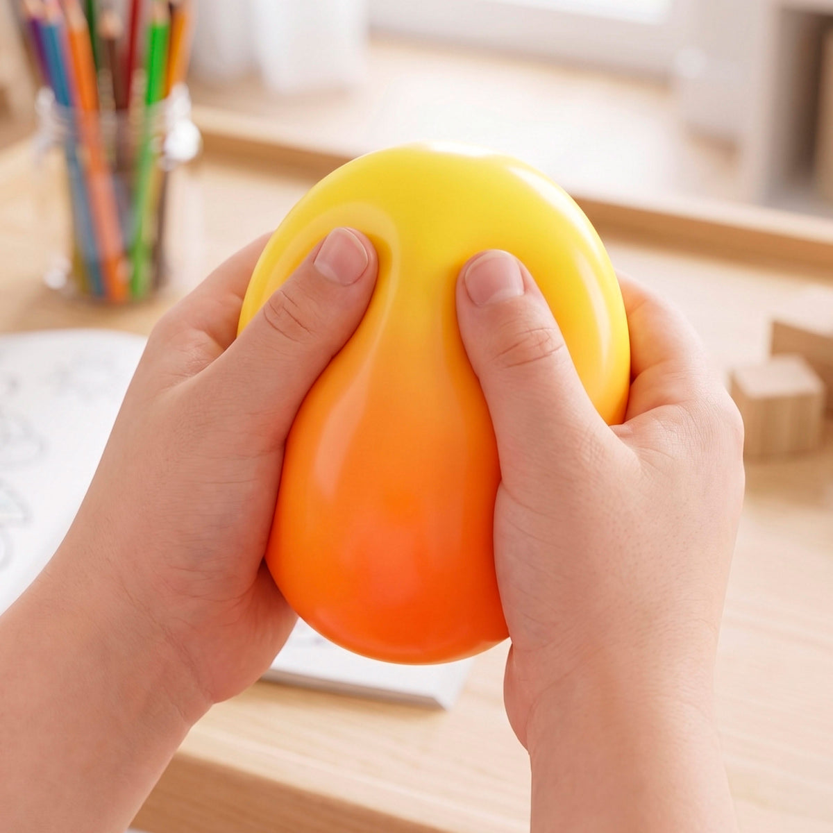 Nee-Doh Pelota antiestrés squishy 6 cm cambia color