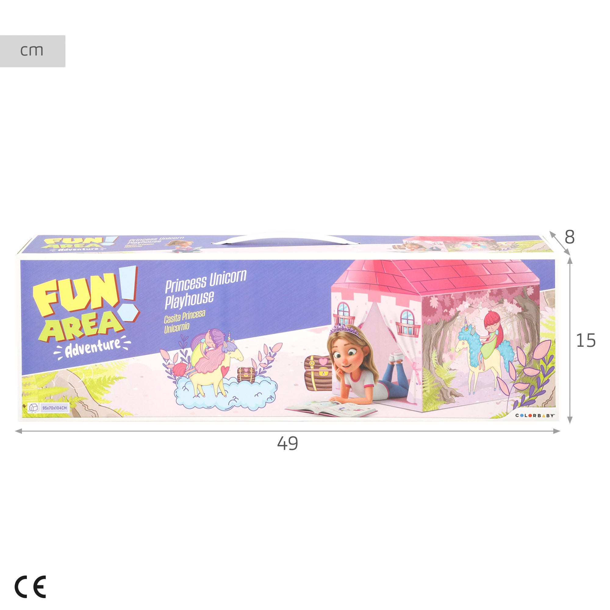 Casinha de jogos de princesa e unicórnio Fun Area!