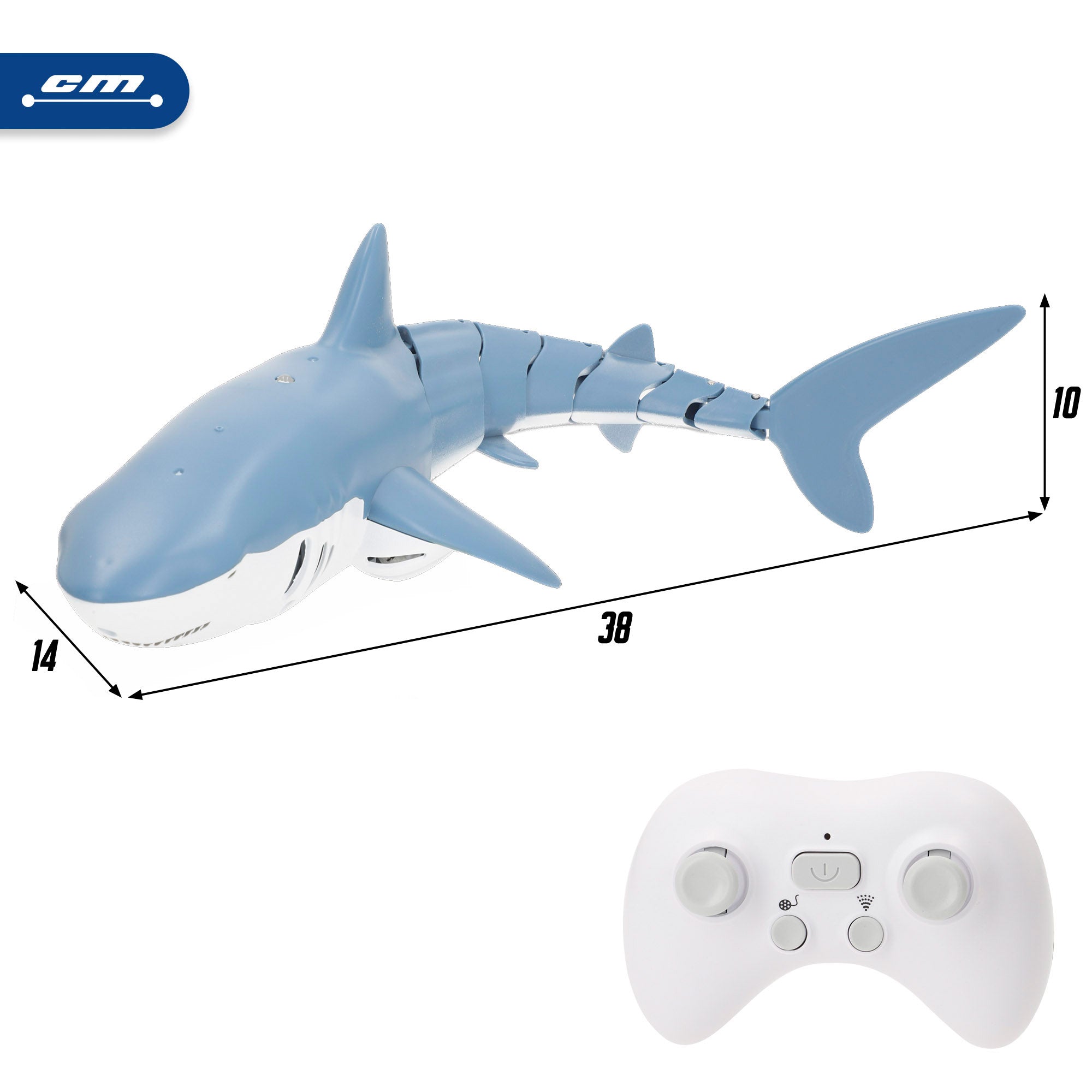 Tubarão de Brinquedo Telecomandado 38 cm Racing Boat