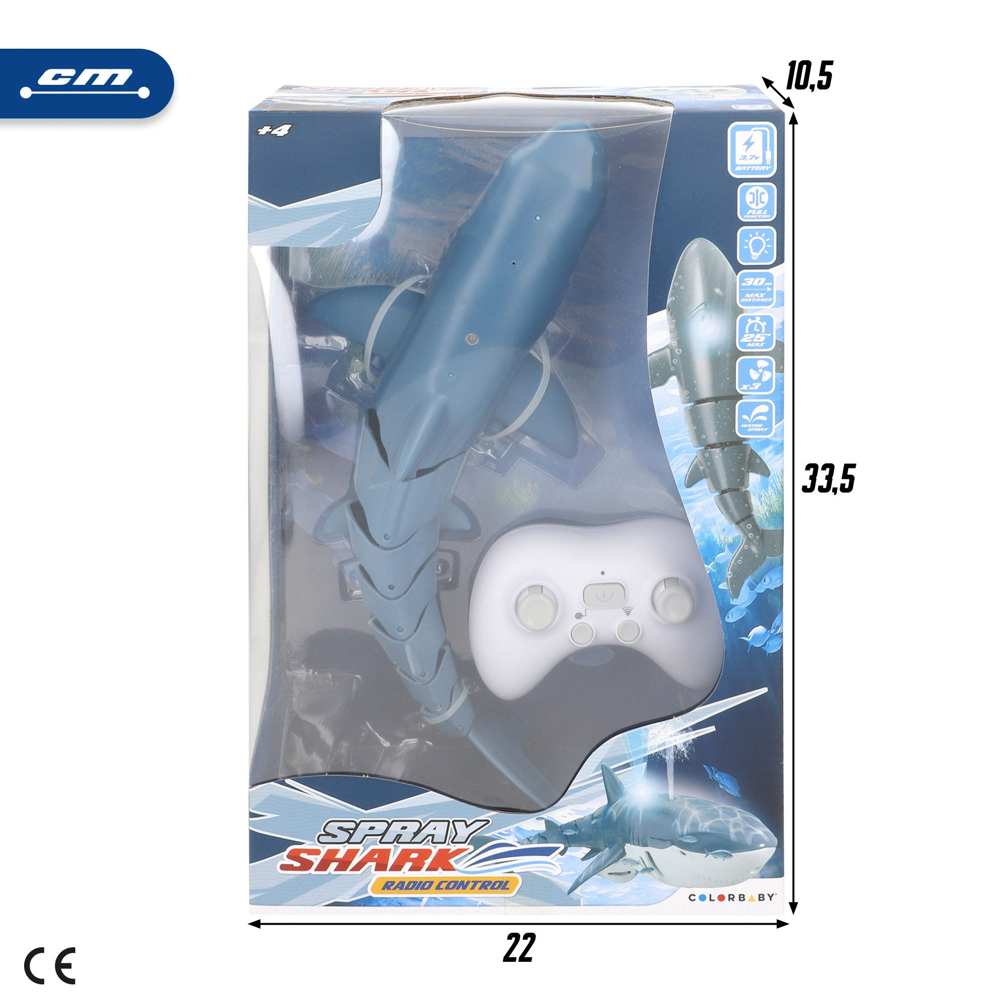 Tubarão de Brinquedo Telecomandado 38 cm Racing Boat