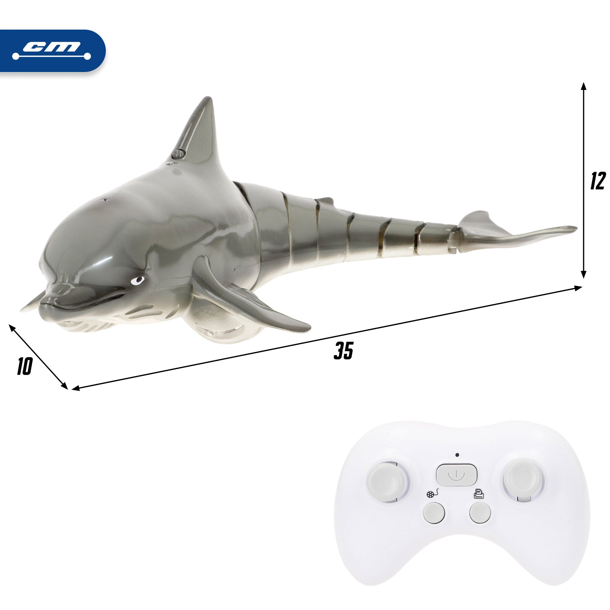 Golfinho de brinquedo telecomandado 35 cm Barco de Corrida
