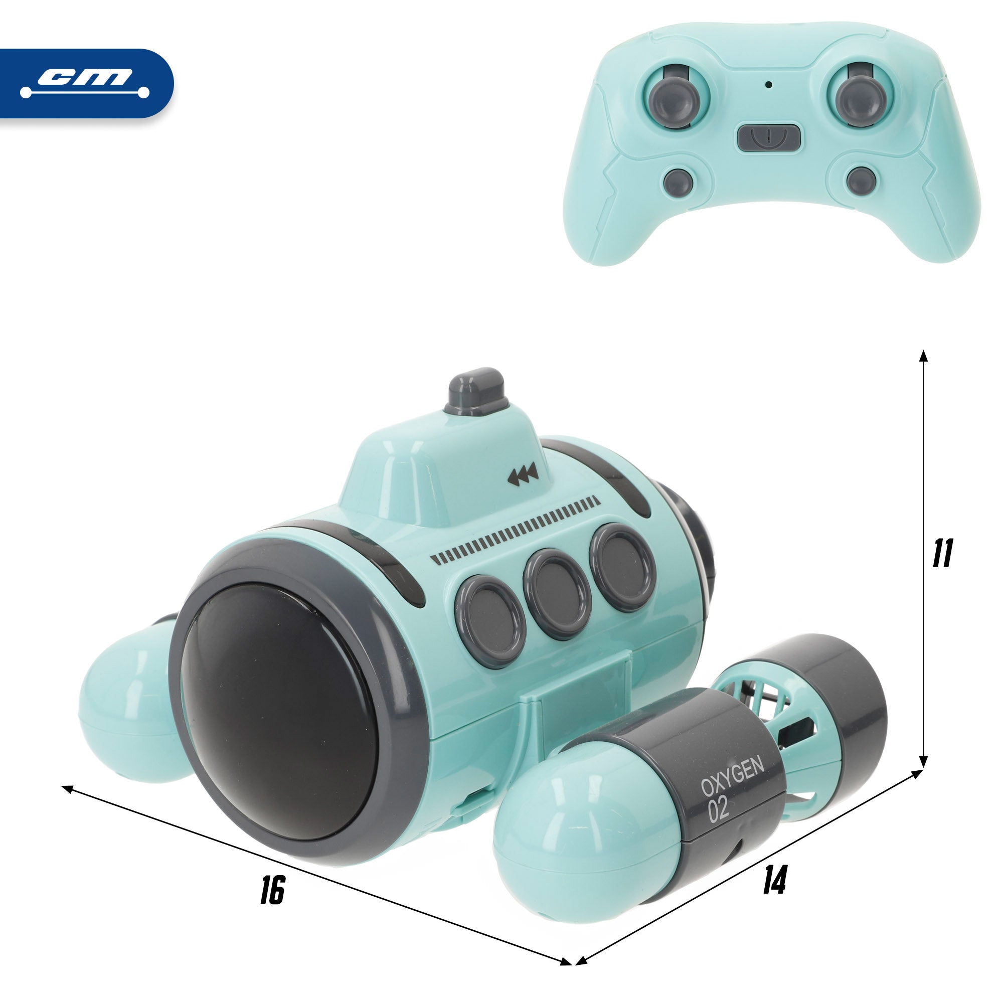 Submarino de brinquedo telecomandado rotação 360º Speed & Go