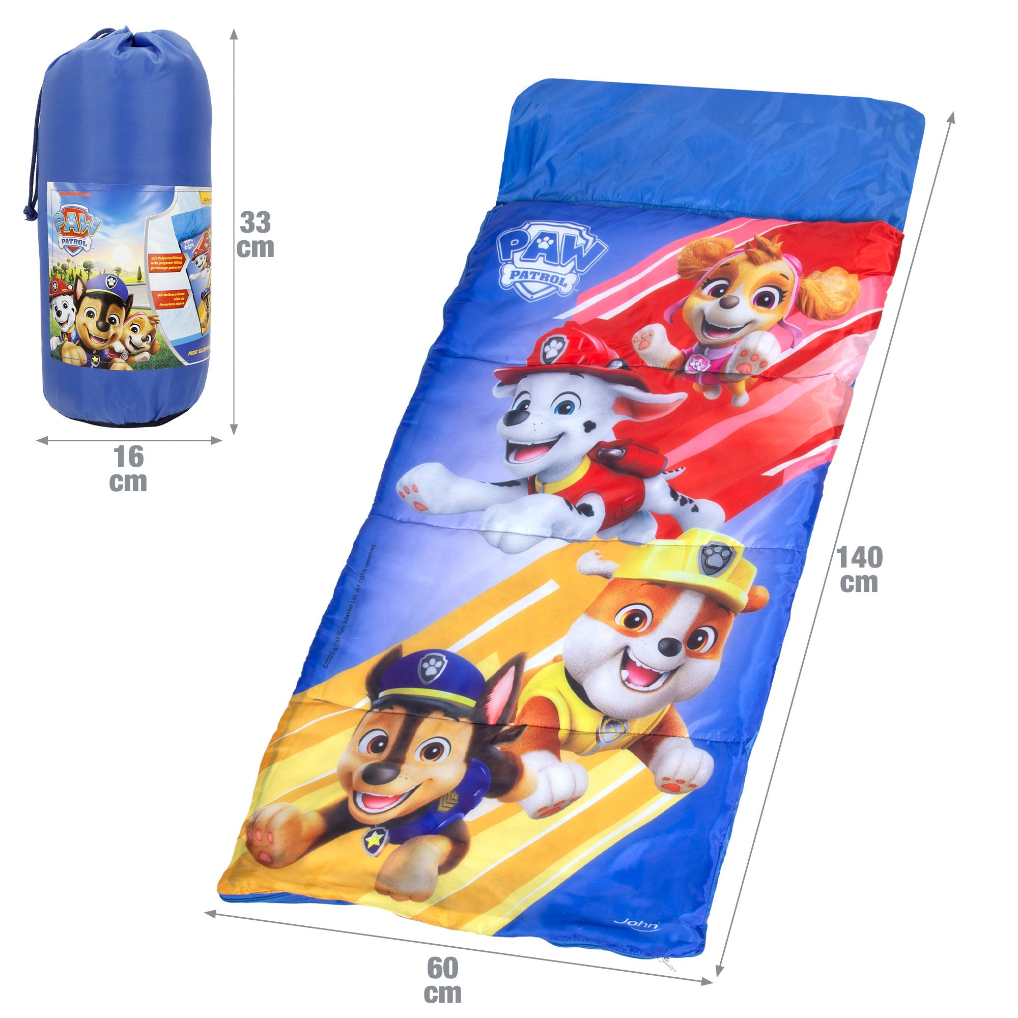 A Patrulha Pata Saco-cama infantil 140x60 cm