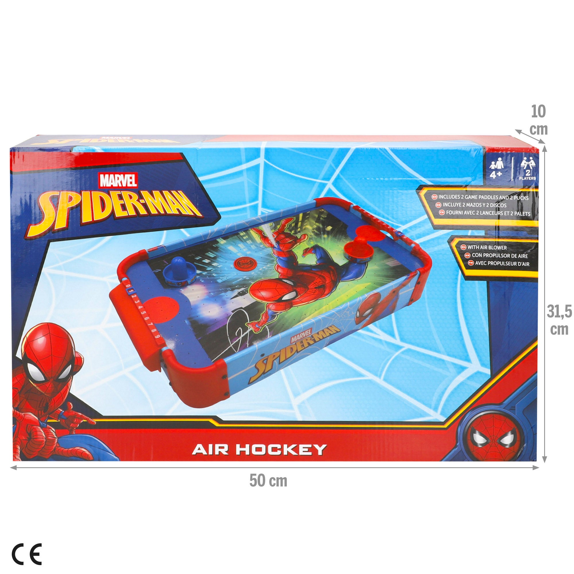 Spiderman Air Hockey de mesa + 4 anos