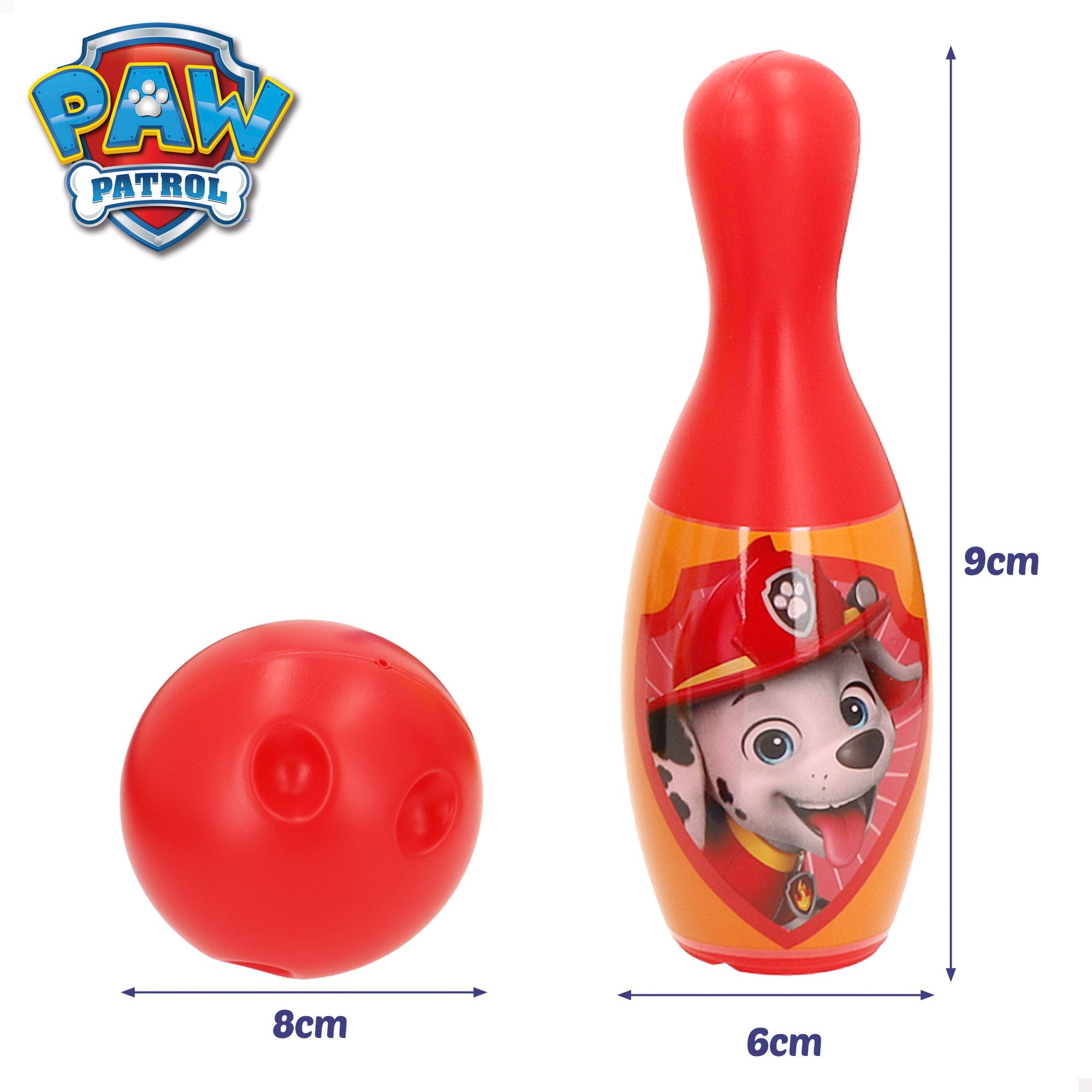 Patrulha Pata Conjunto de Bowling Infantil + 3 anos