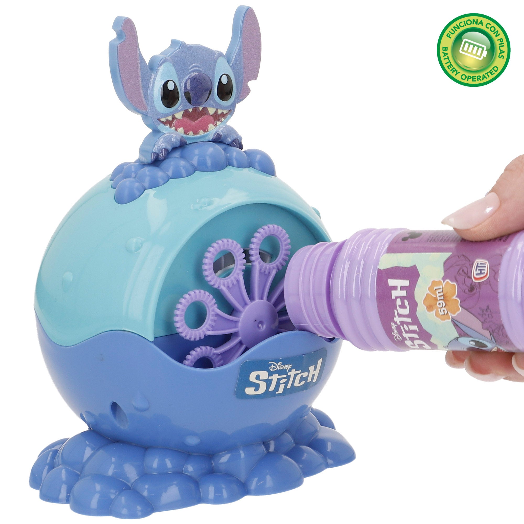 Stitch Máquina de bolhas de sabão elétrica 59 ml