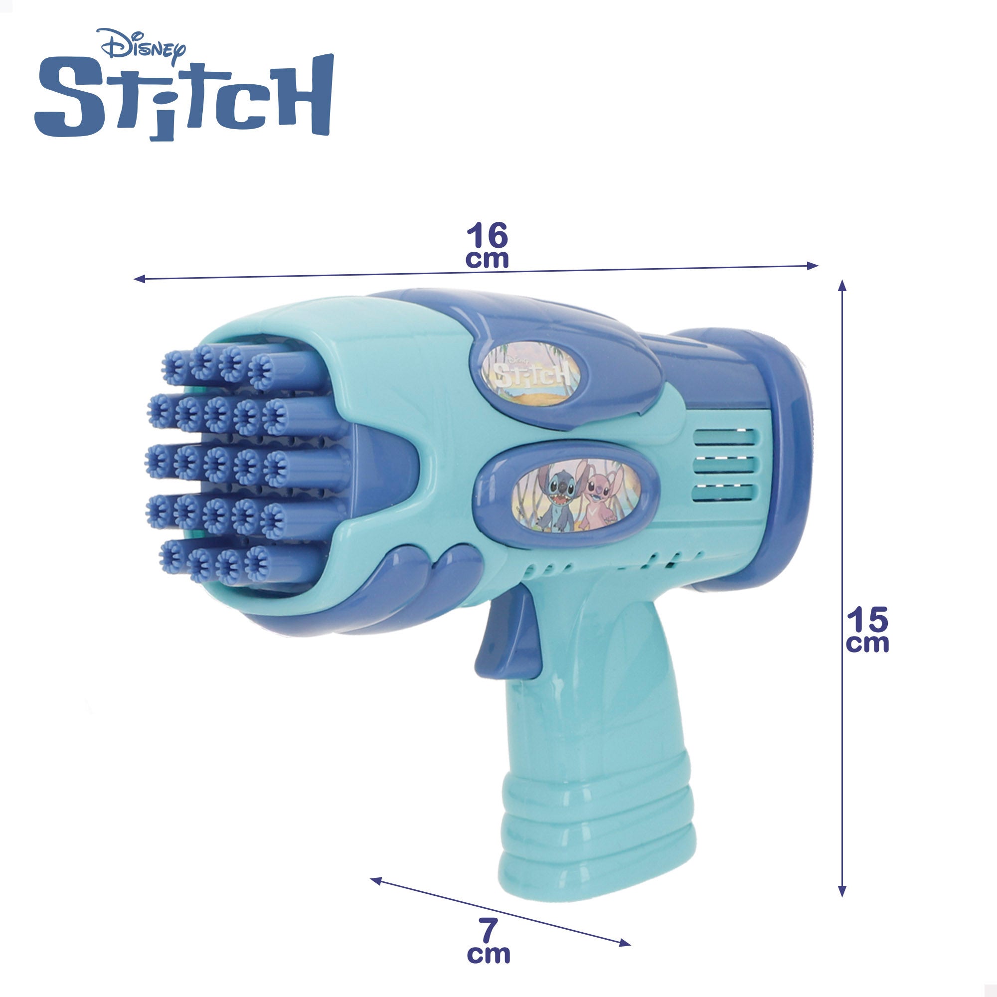 Stitch Pistola elétrica de bolhas de sabão 59 ml