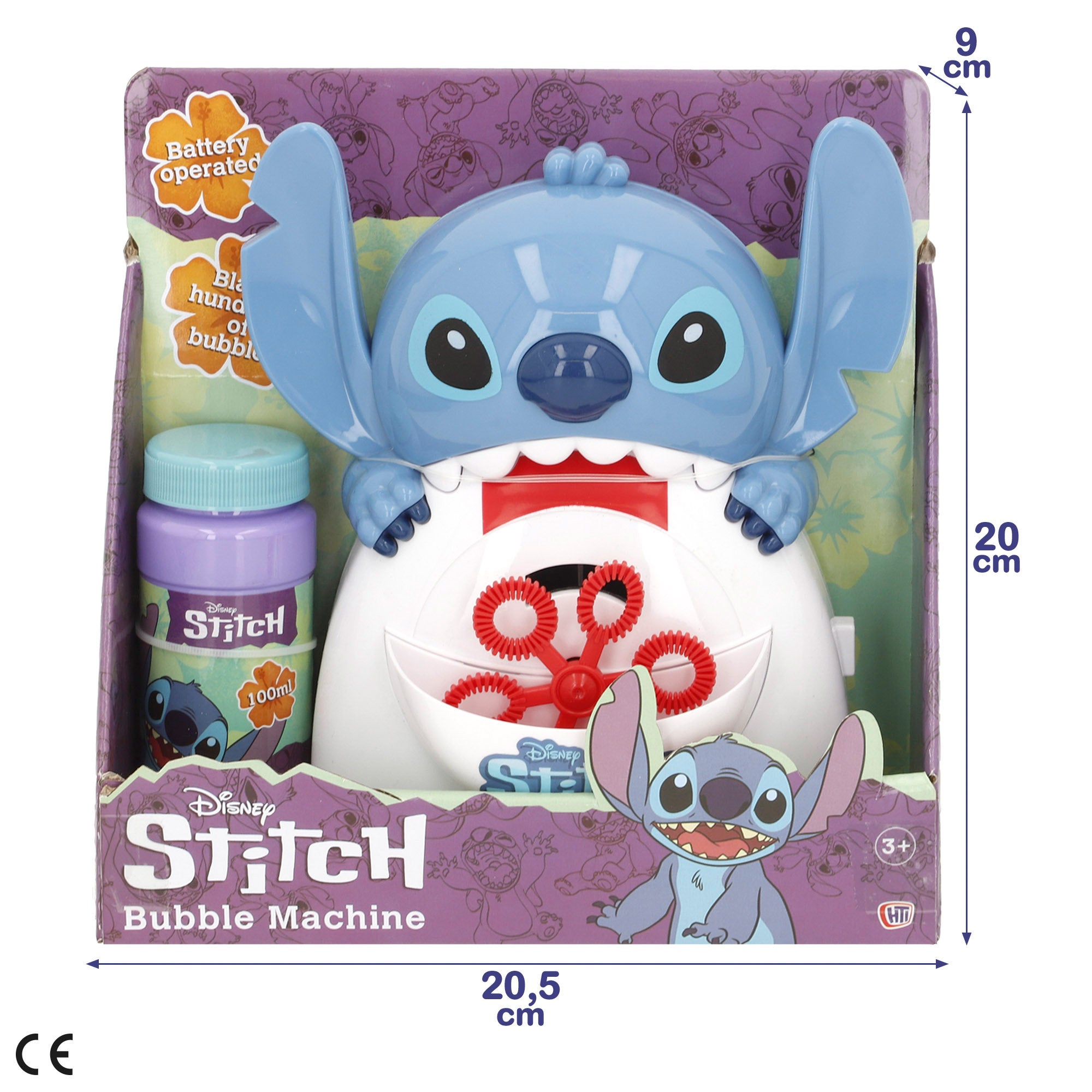 Stitch Máquina de bolhas de sabão elétrica 100 ml