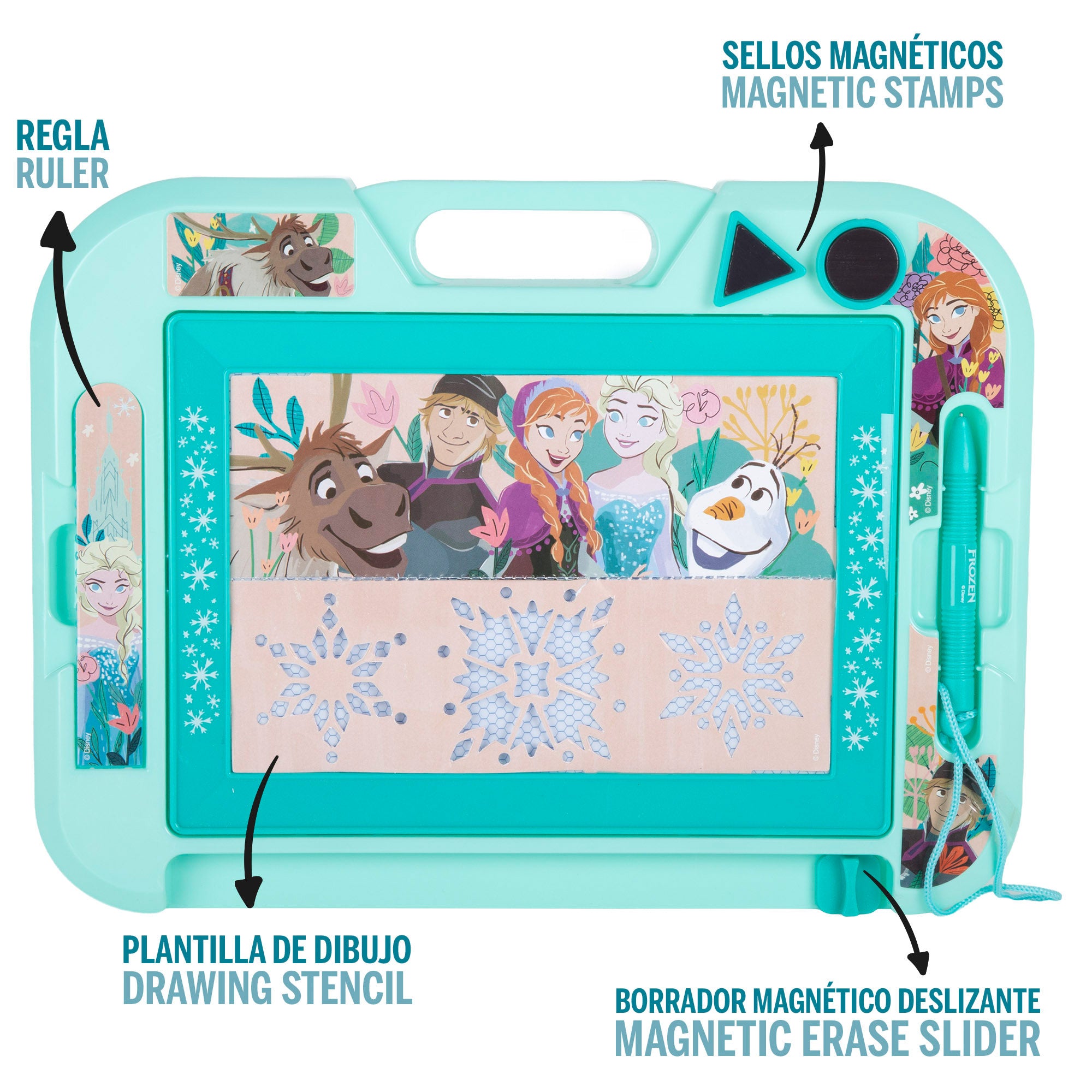 Frozen Set 2 quadros magnéticos + 3 anos