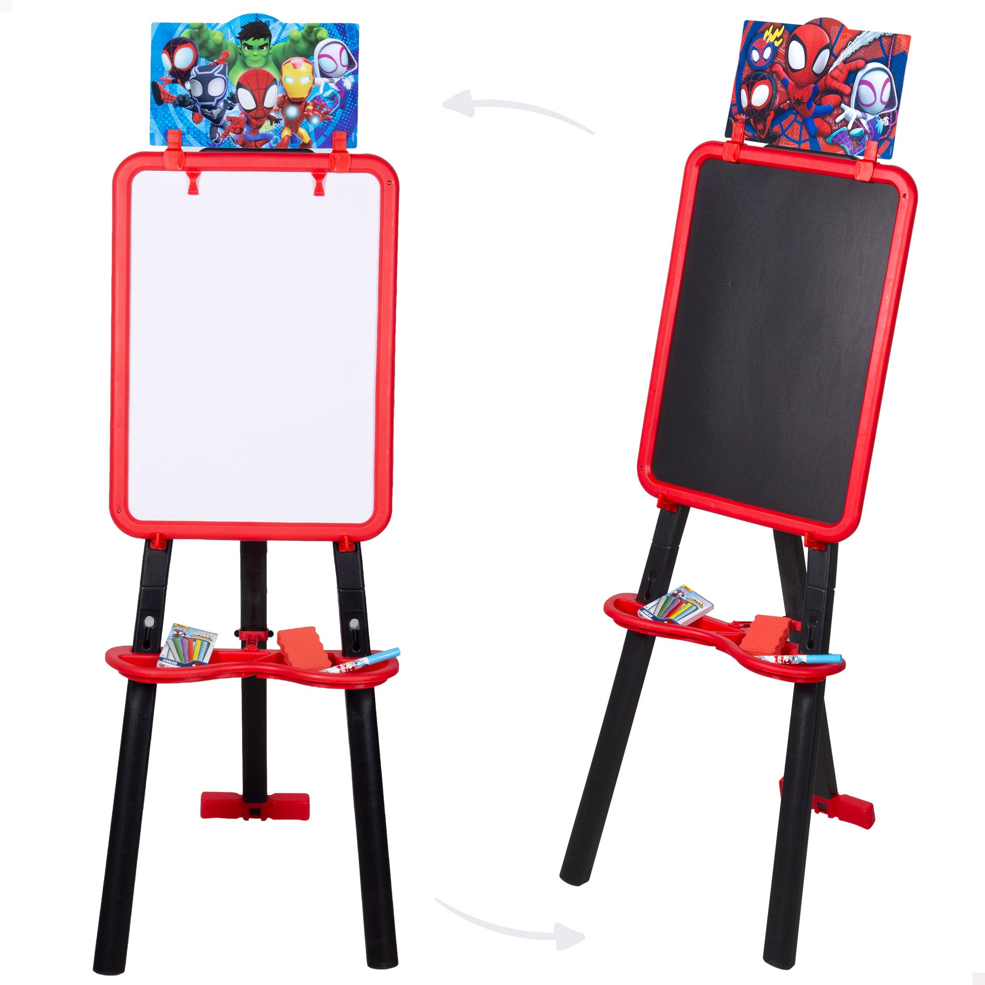 Quadro 2 em 1 dupla face Spidey com cavalete + 3 anos