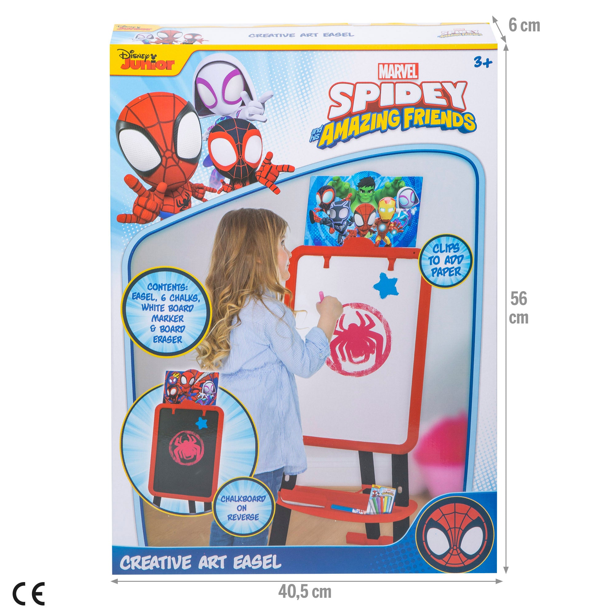Quadro 2 em 1 dupla face Spidey com cavalete + 3 anos