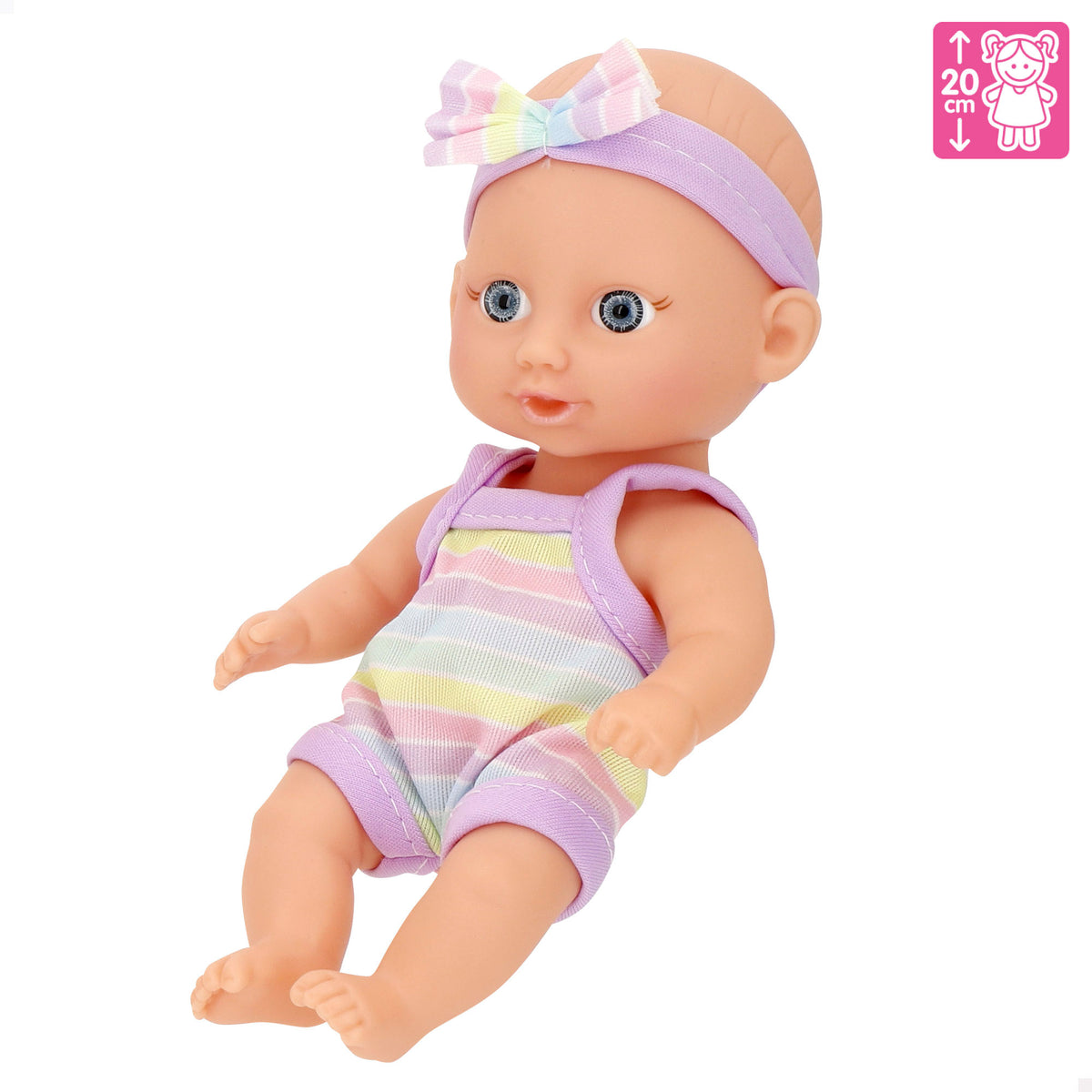 Conjunto de 2 bebés de 20 cm com enchimentos Colorbaby's