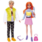 Conjunto de 2 bonecos articulados de 30 cm com acessórios Isabella & Enzo