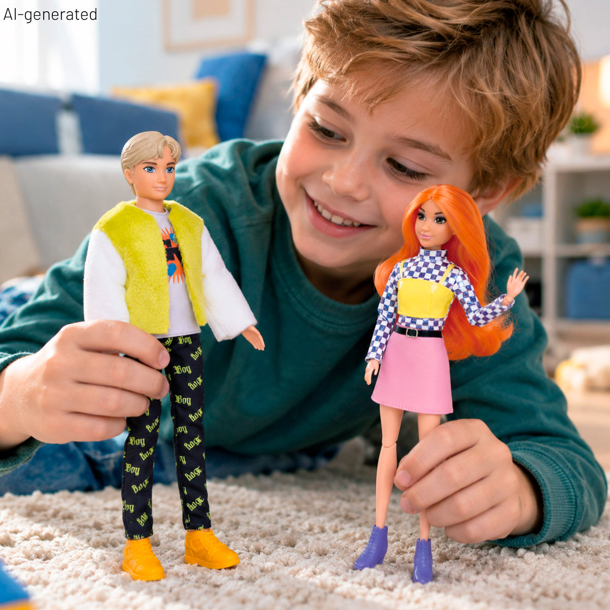 Conjunto de 2 bonecos articulados de 30 cm com acessórios Isabella & Enzo