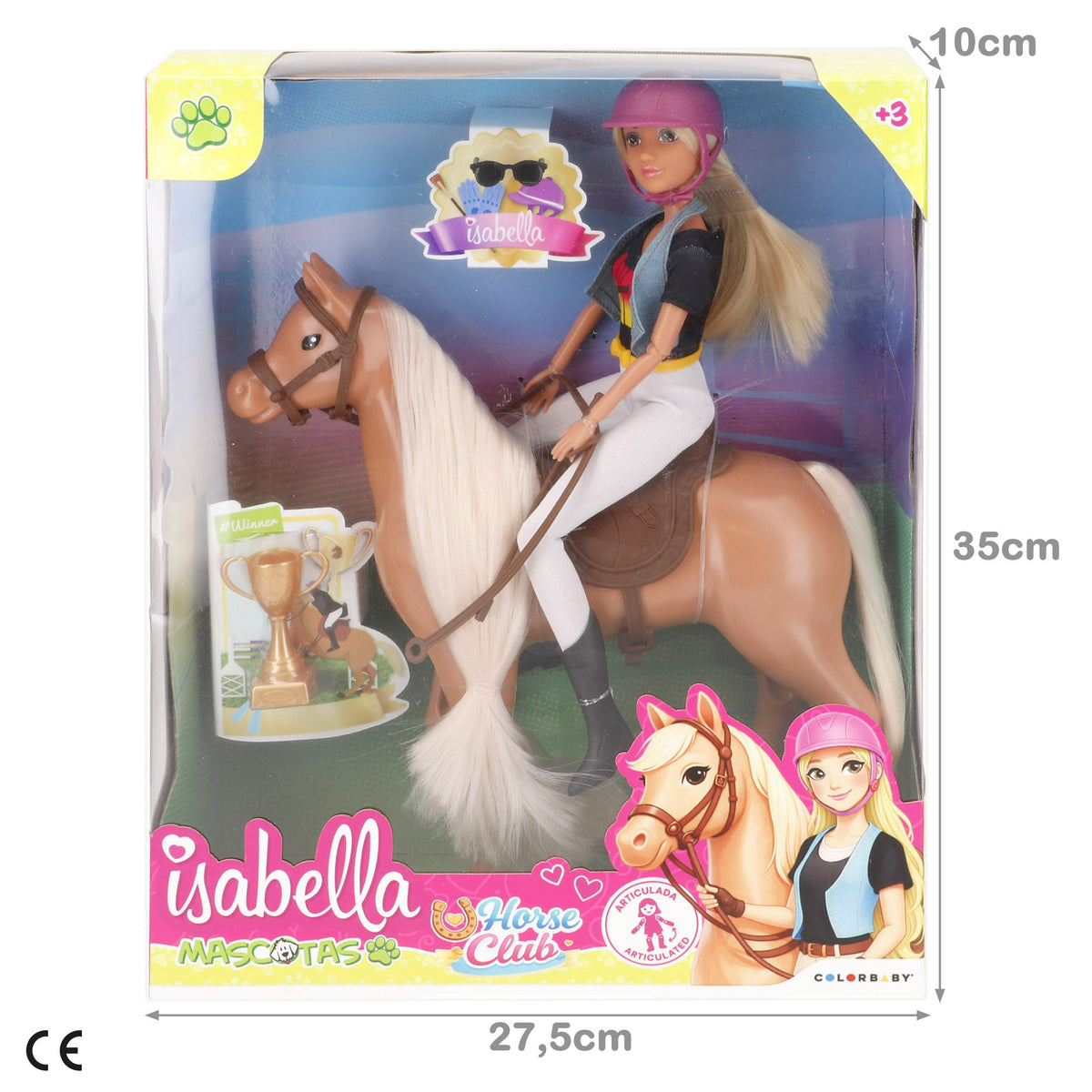 Boneca amazona 30 cm + 3 anos Isabella