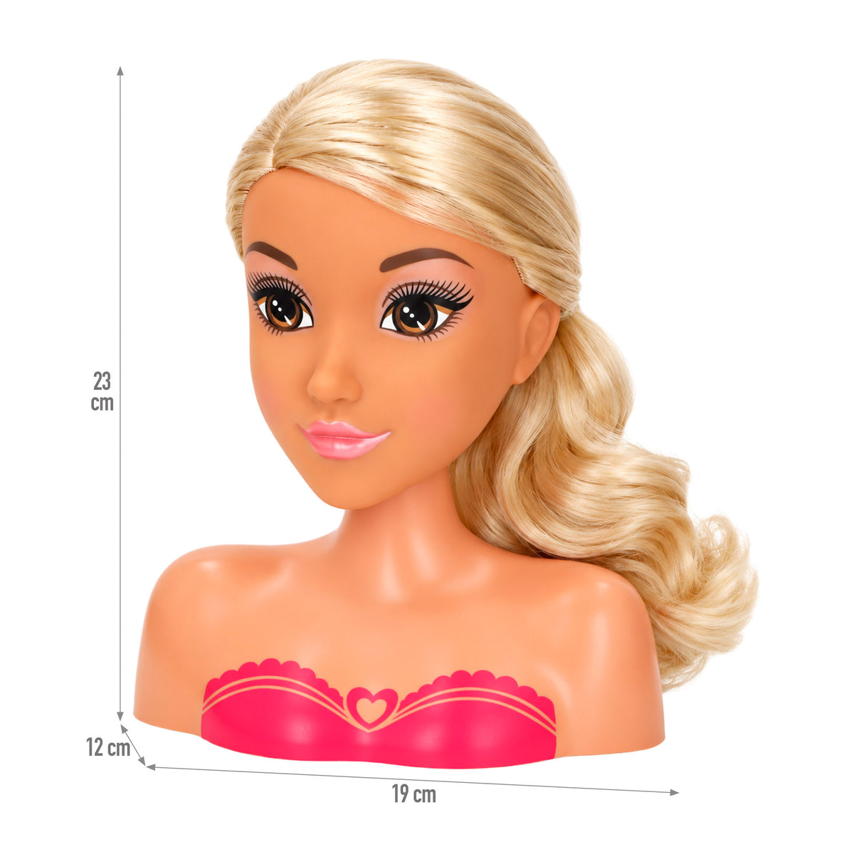 Busto de boneca com acessórios de cabeleireiro Isabella