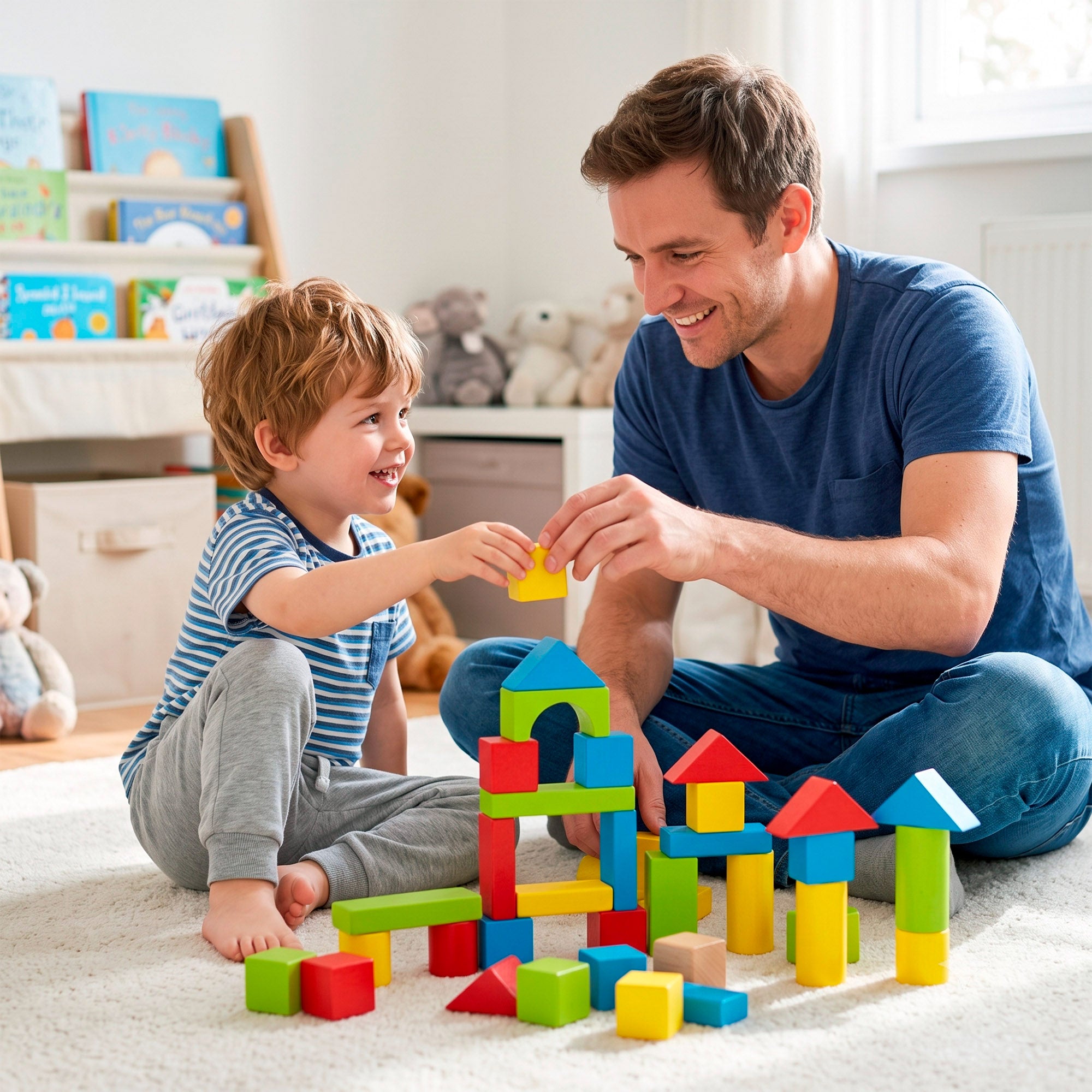 WOOMAX Cubo 100 blocos madeira +18 meses