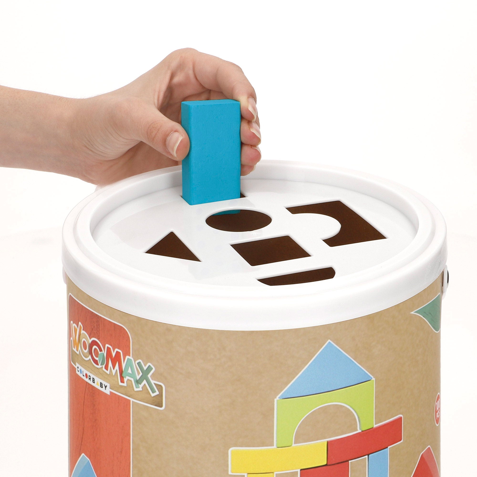 WOOMAX Cubo 100 blocos madeira +18 meses
