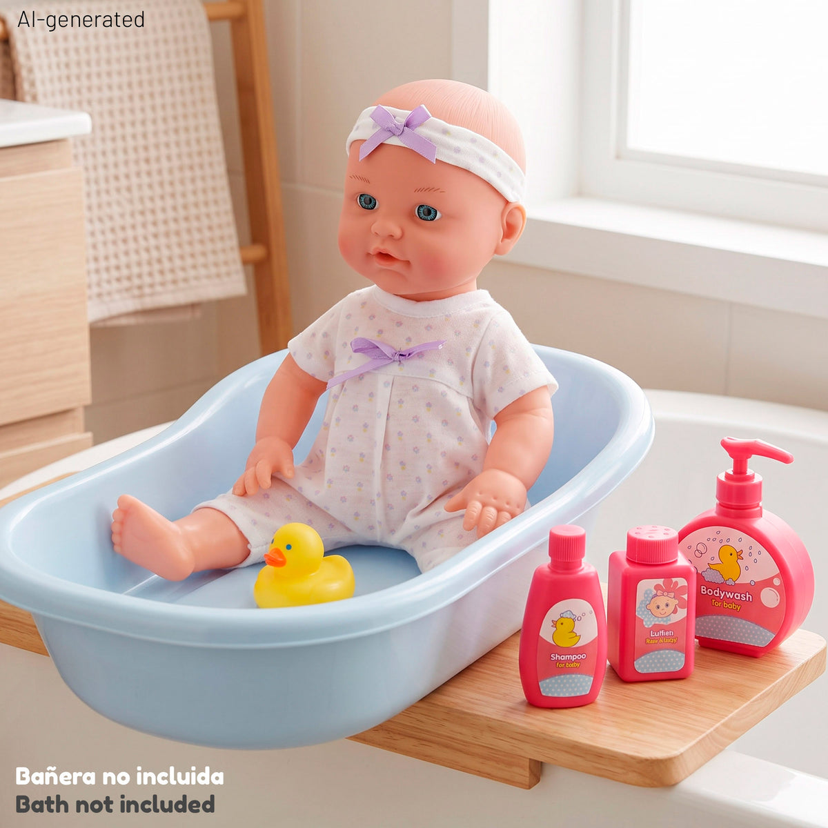 Boneca bebé 32 cm com acessórios + 24 meses Colorbaby's