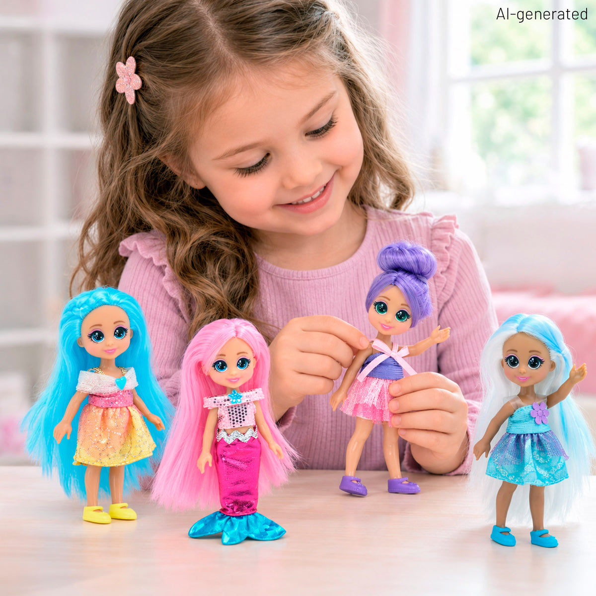 Set 10 bonecas de fantasia 12 cm Dreameez