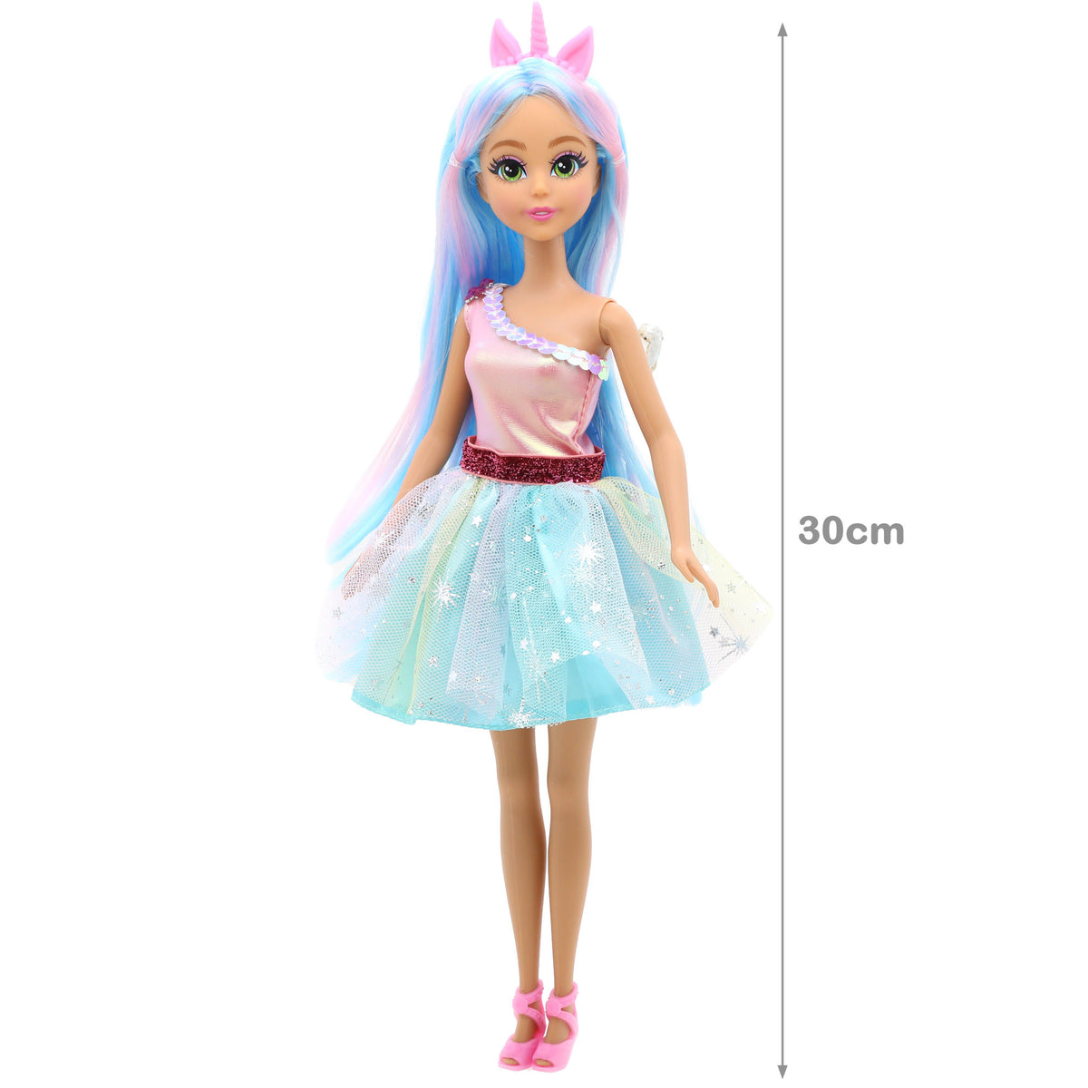Boneca princesa unicórnio com carro + 3 anos Dreameez