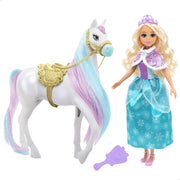 Boneca princesa com cavalo e acessórios + 3 anos Dreameez