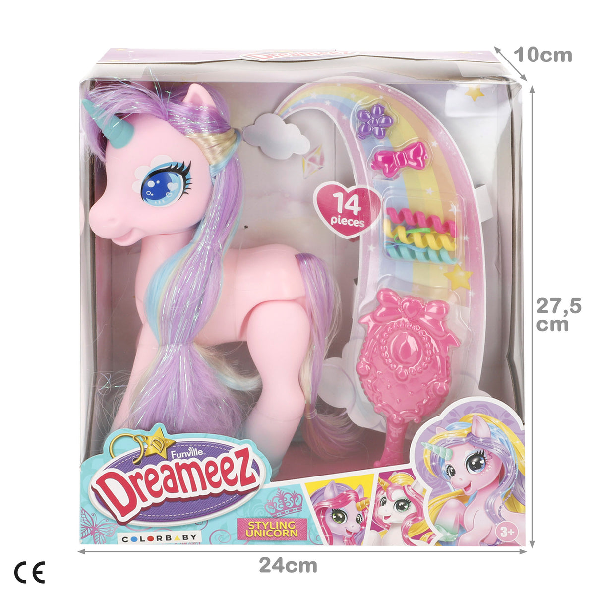 Unicórnio fantasia com acessórios + 3 anos Dreameez