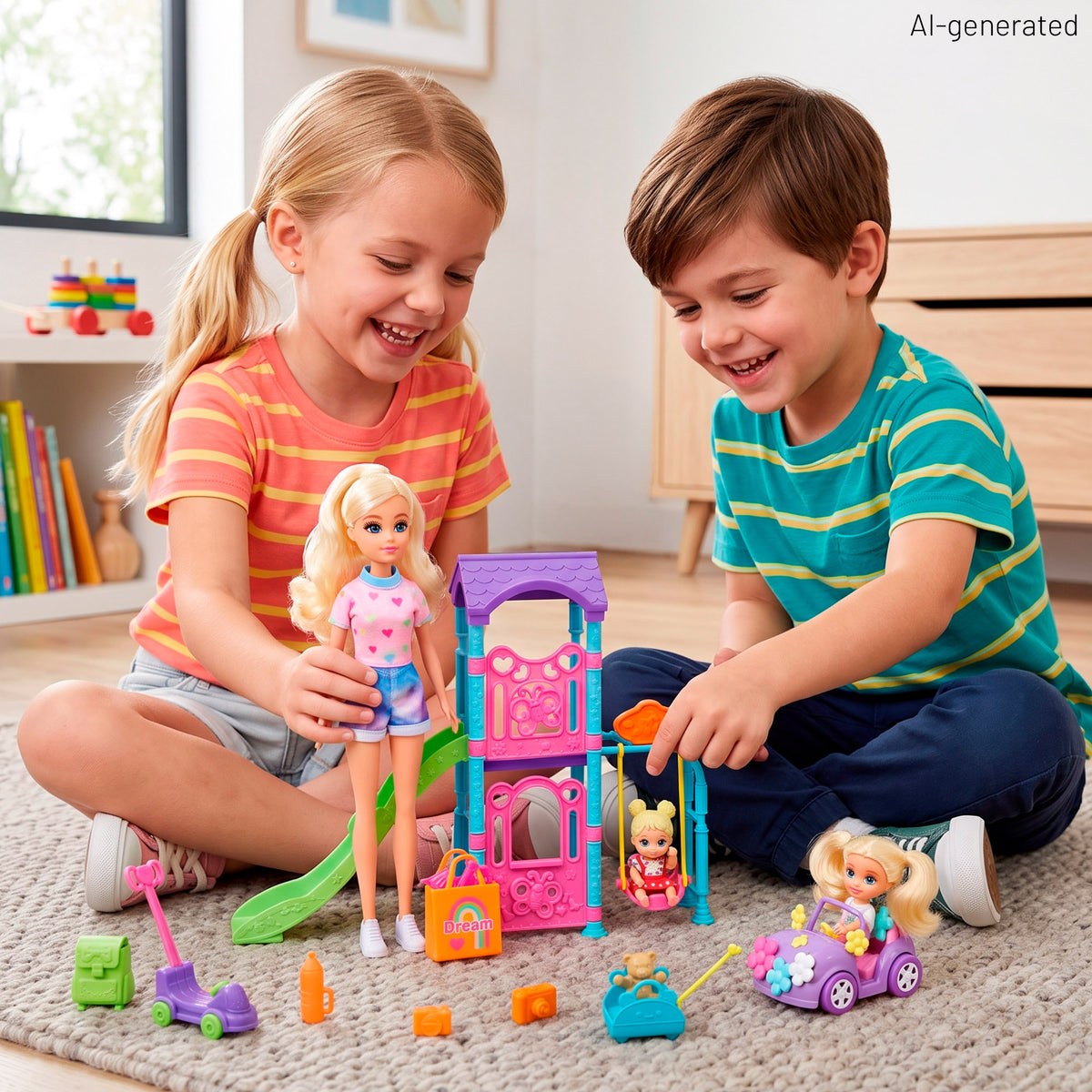 Conjunto boneca parque infantil + 3 anos Dreameez