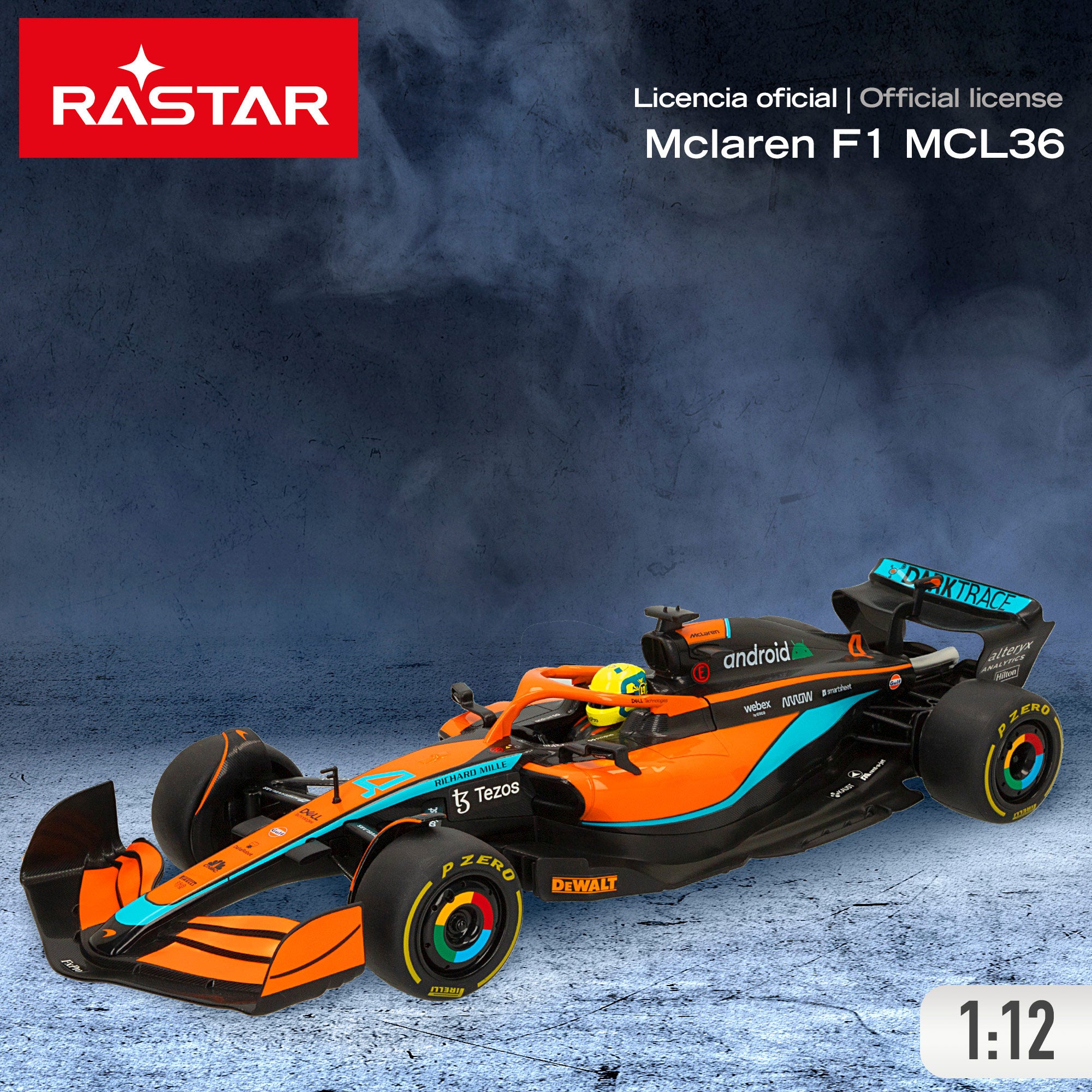 RASTAR F1 2022 McLaren MCL36 1:12 Carro Telecomandado
