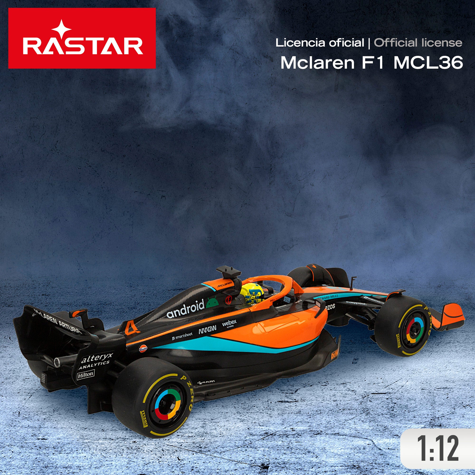 RASTAR F1 2022 McLaren MCL36 1:12 Carro Telecomandado