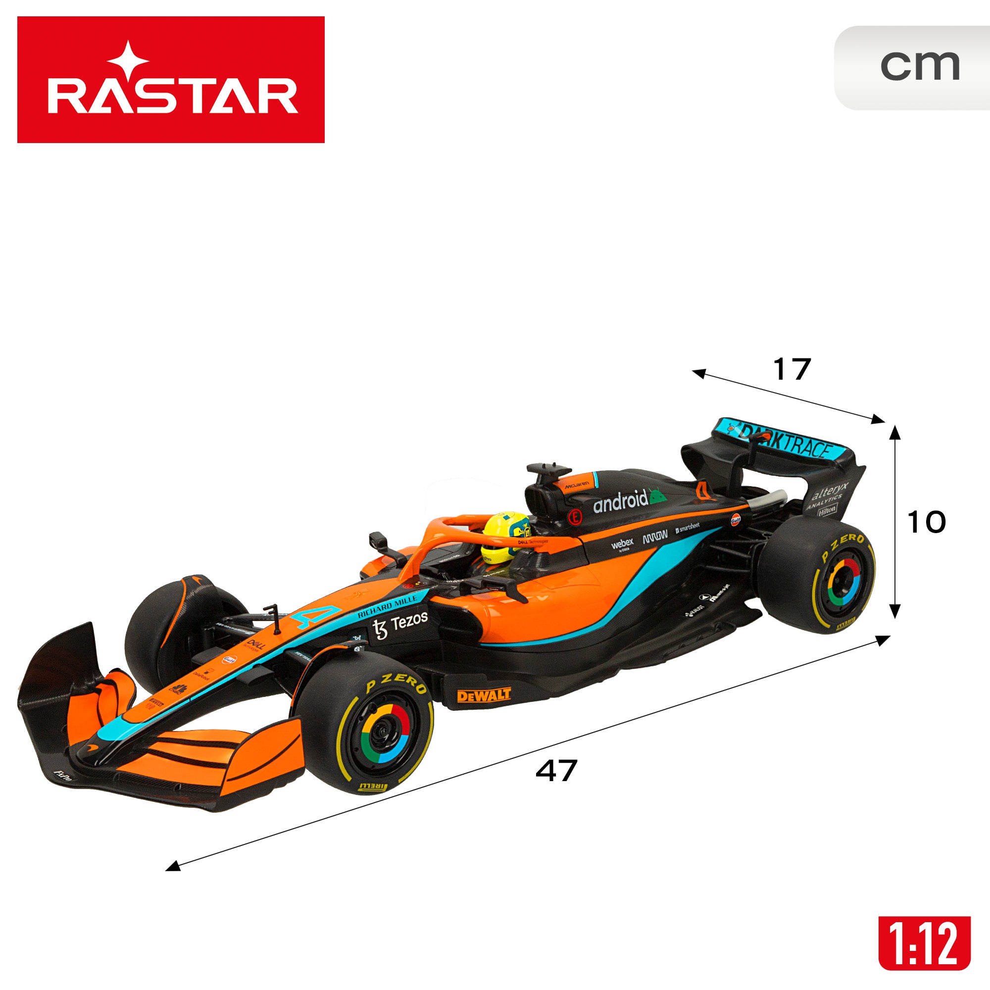 RASTAR F1 2022 McLaren MCL36 1:12 Carro Telecomandado