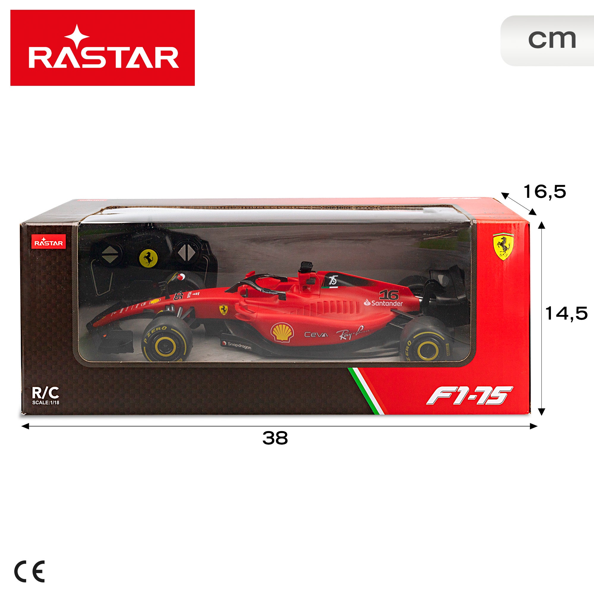 RASTAR Carro Telecomandado 2022 Ferrari F1-75 1:18