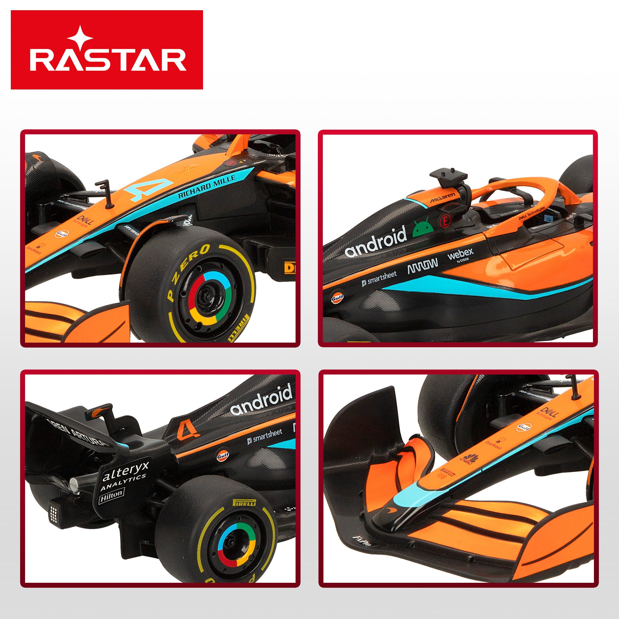 RASTAR Carro Telecomandado F1 2022 McLaren MCL36 1:18