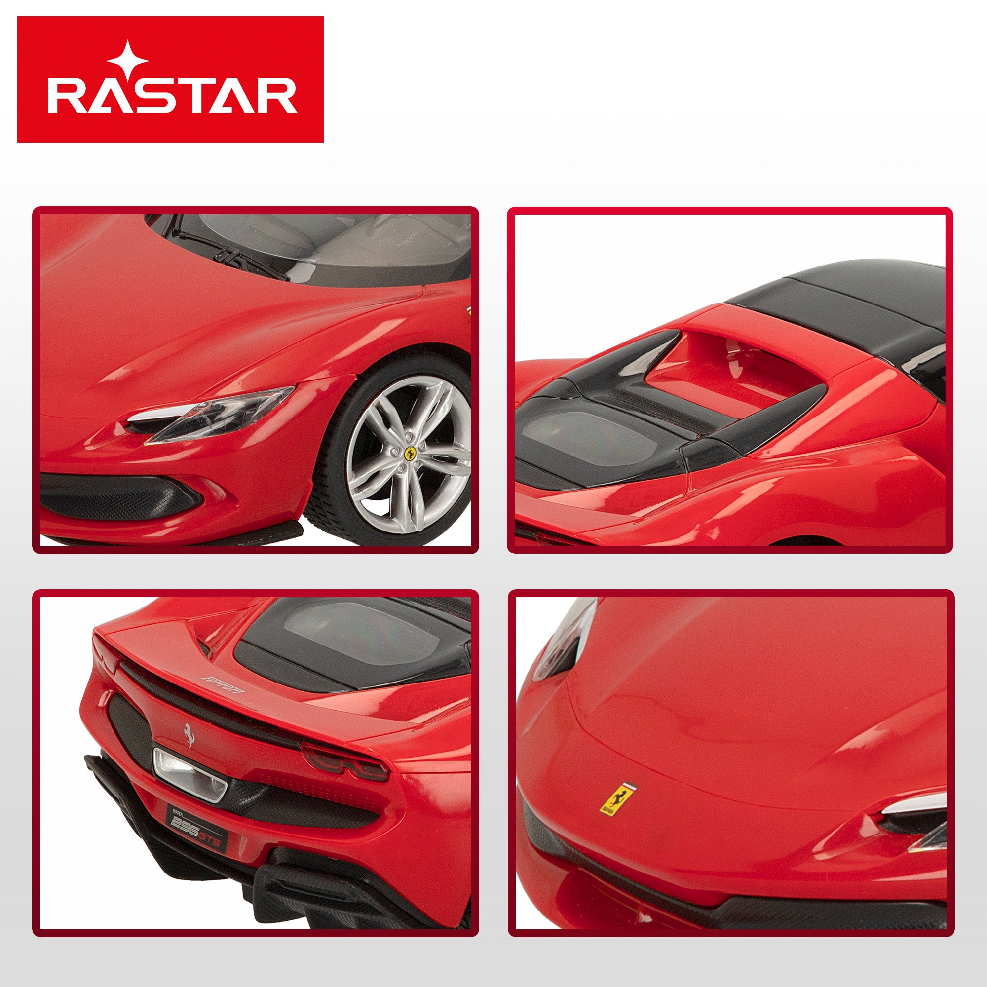 RASTAR Carro Telecomandado Ferrari 296 GTS 1:16 com Luzes