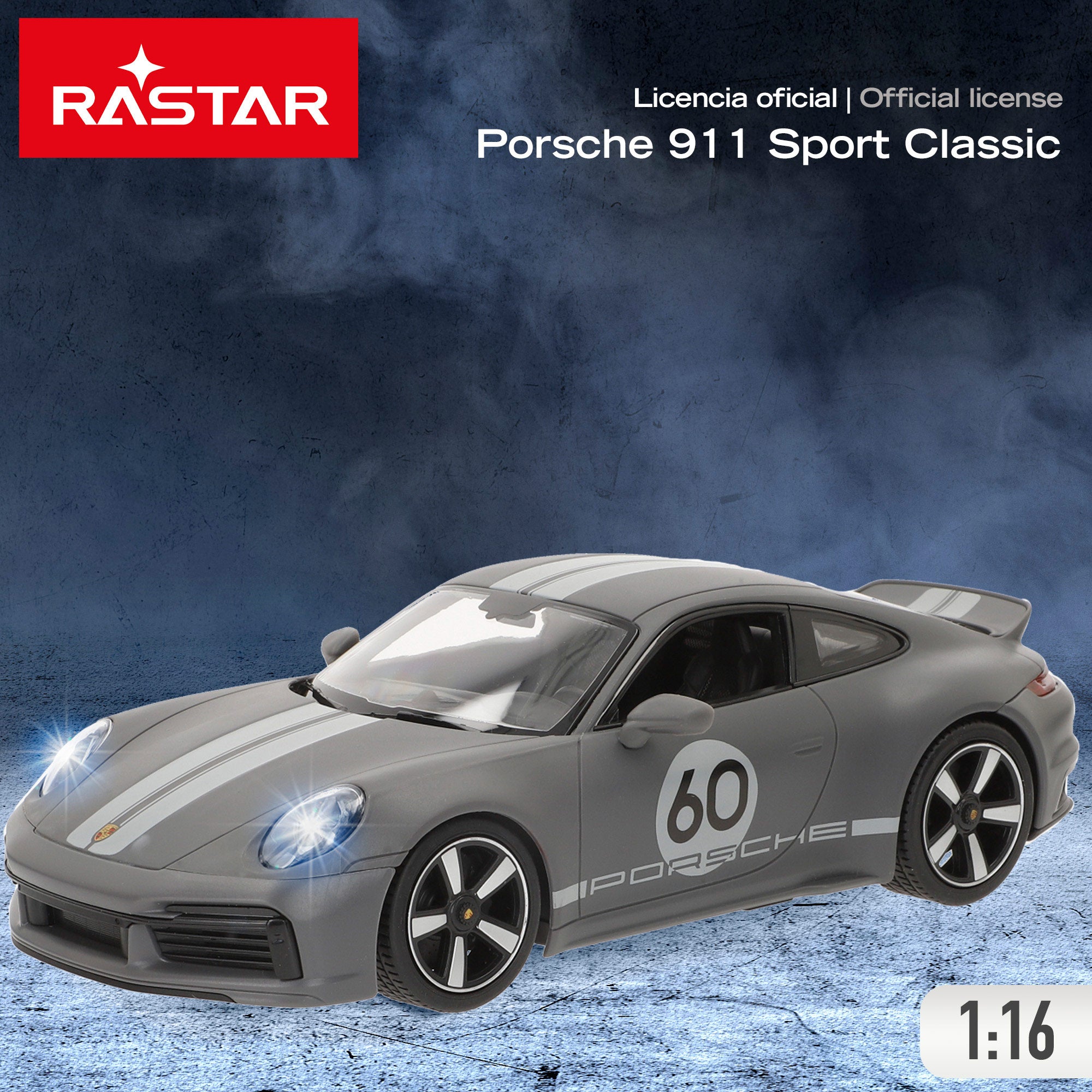 RASTAR Carro Telecomandado Porsche 911 Sport Classic 1:16 com Luzes