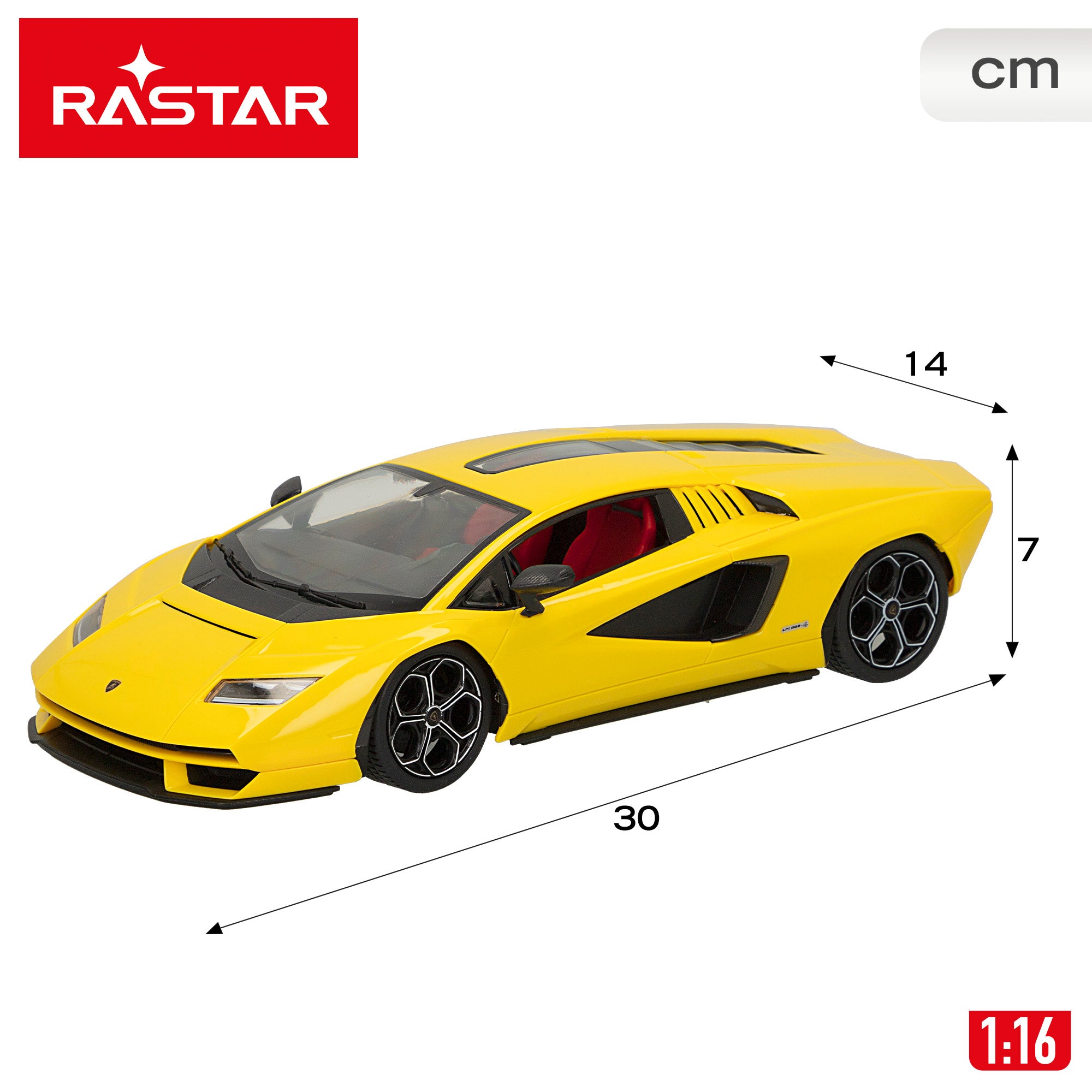 RASTAR Lamborghini Countach LPI 800-4 1:16 Carro Telecomandado com Luzes